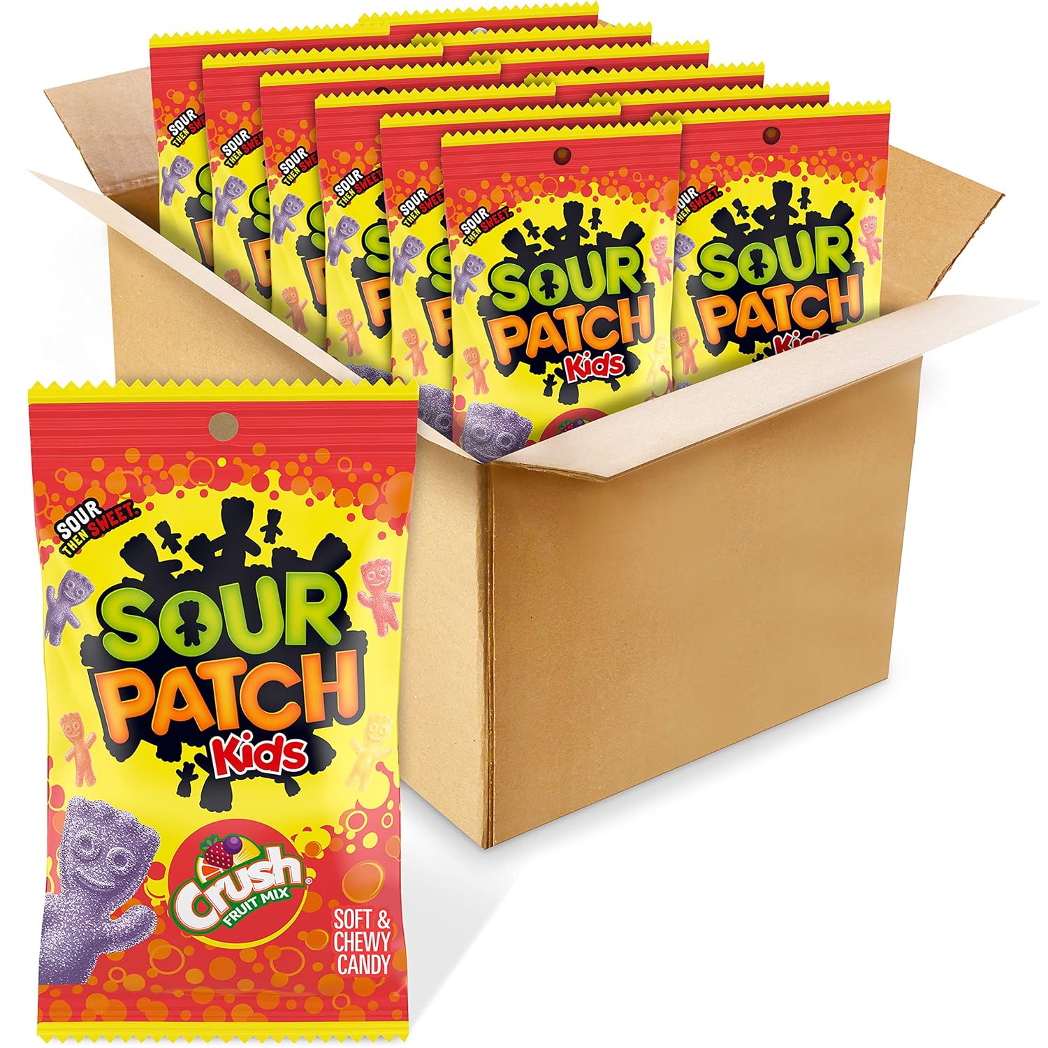 SOUR PATCH KIDS & SWEDISH FISH Soft & Chewy Gummy Candy Variety Pack, 15 ct