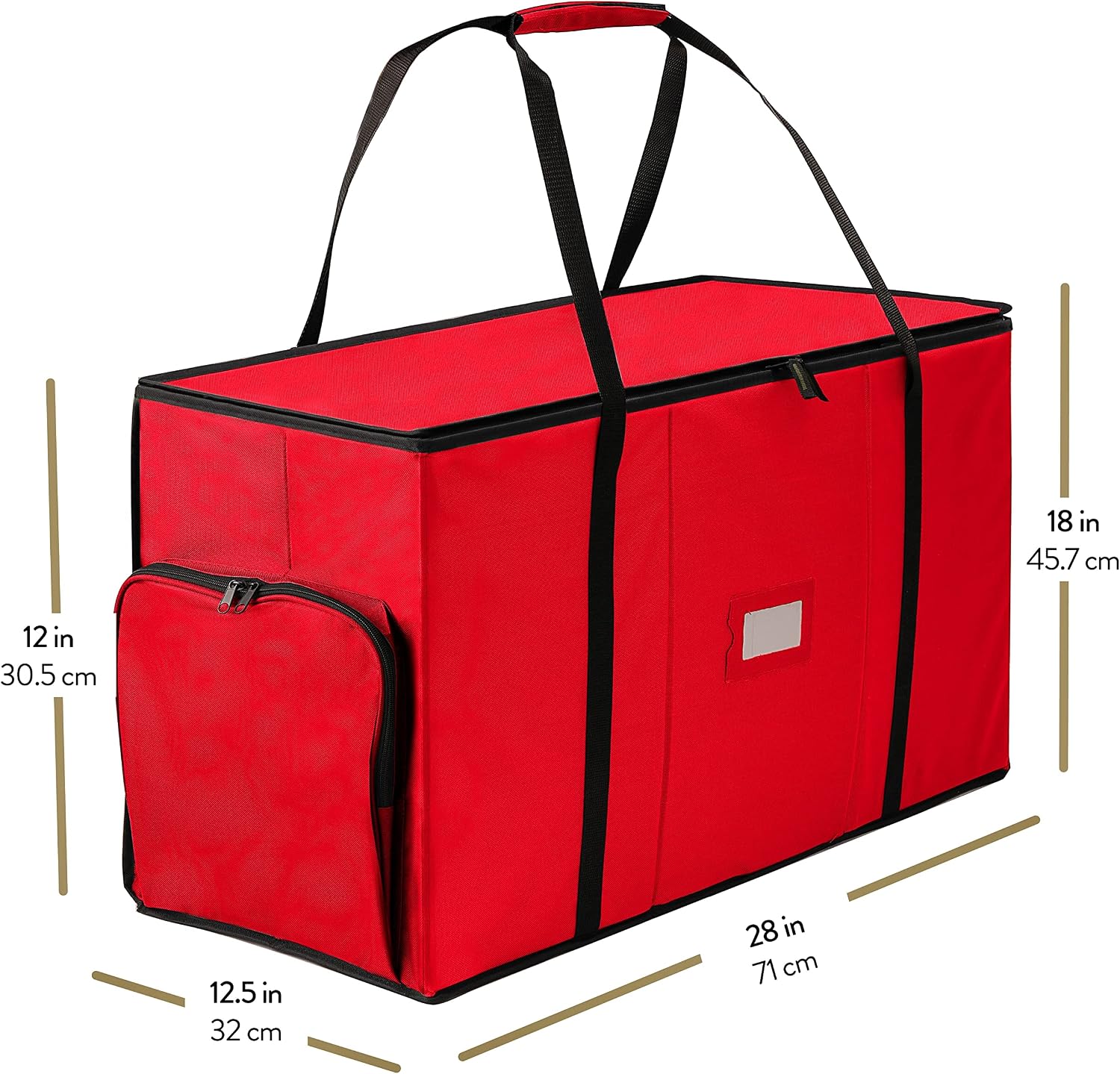ZOBER All in One Christmas Ornament Storage Box & Decoration Container - Easy Access Removable Trays