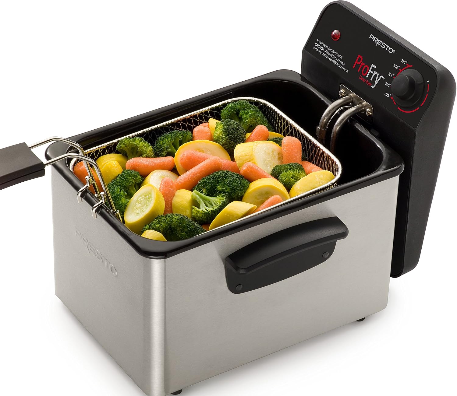National Presto 05461 Stainless Steel Pro Fry Immersion Element Deep Fryer,Silver, 15.40 x 11.60 x 10.60 inches