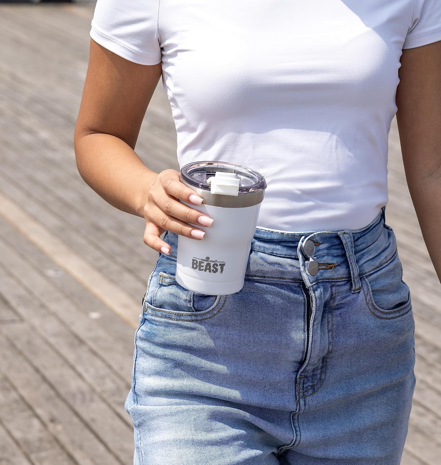 Beast 30 oz Tumbler Stainless Steel Vacuum Insulated Coffee Ice Cup Double Wall Travel Flask (Cupcake Pink)