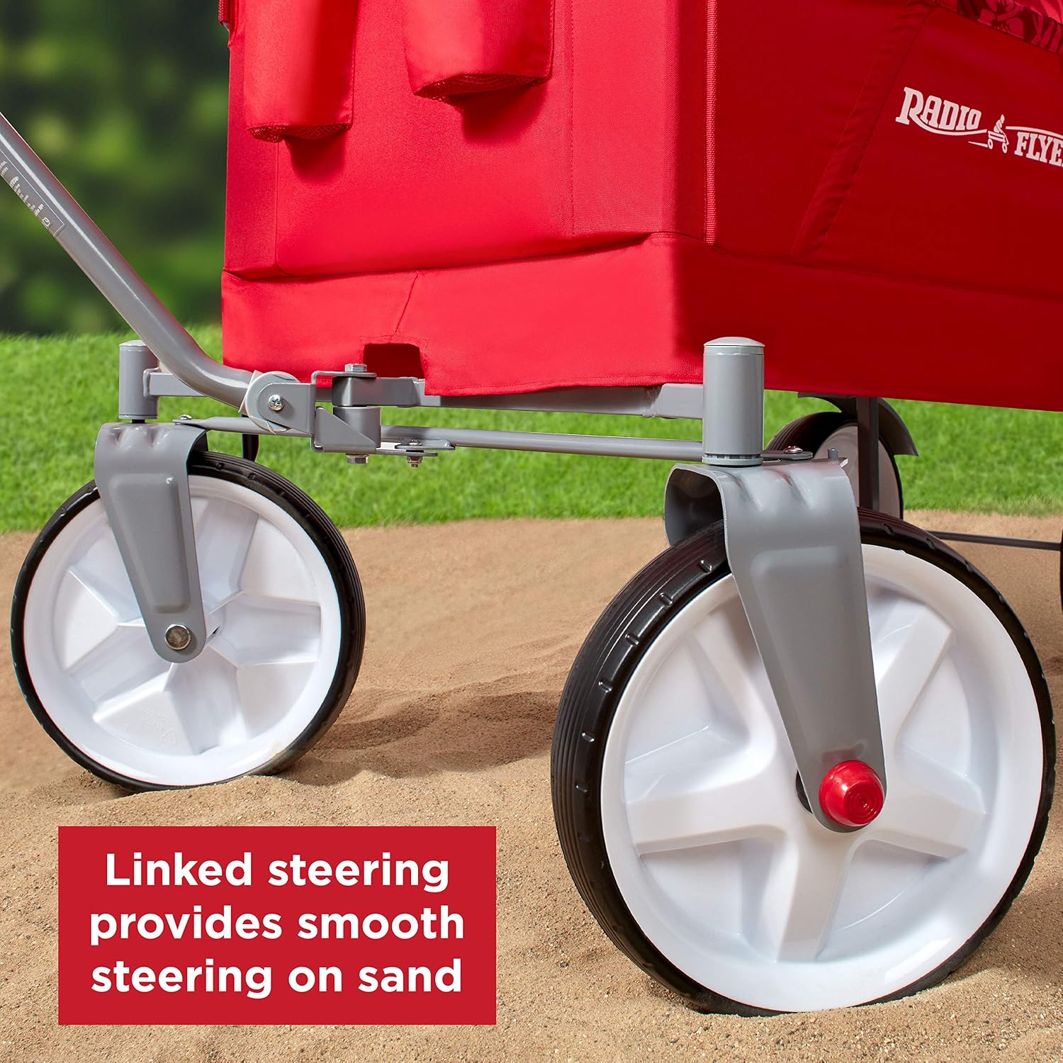 Radio Flyer Beach & Boardwalk 3-in-1 EZ Fold Wagon, for Kids 1.5+, UV Shade