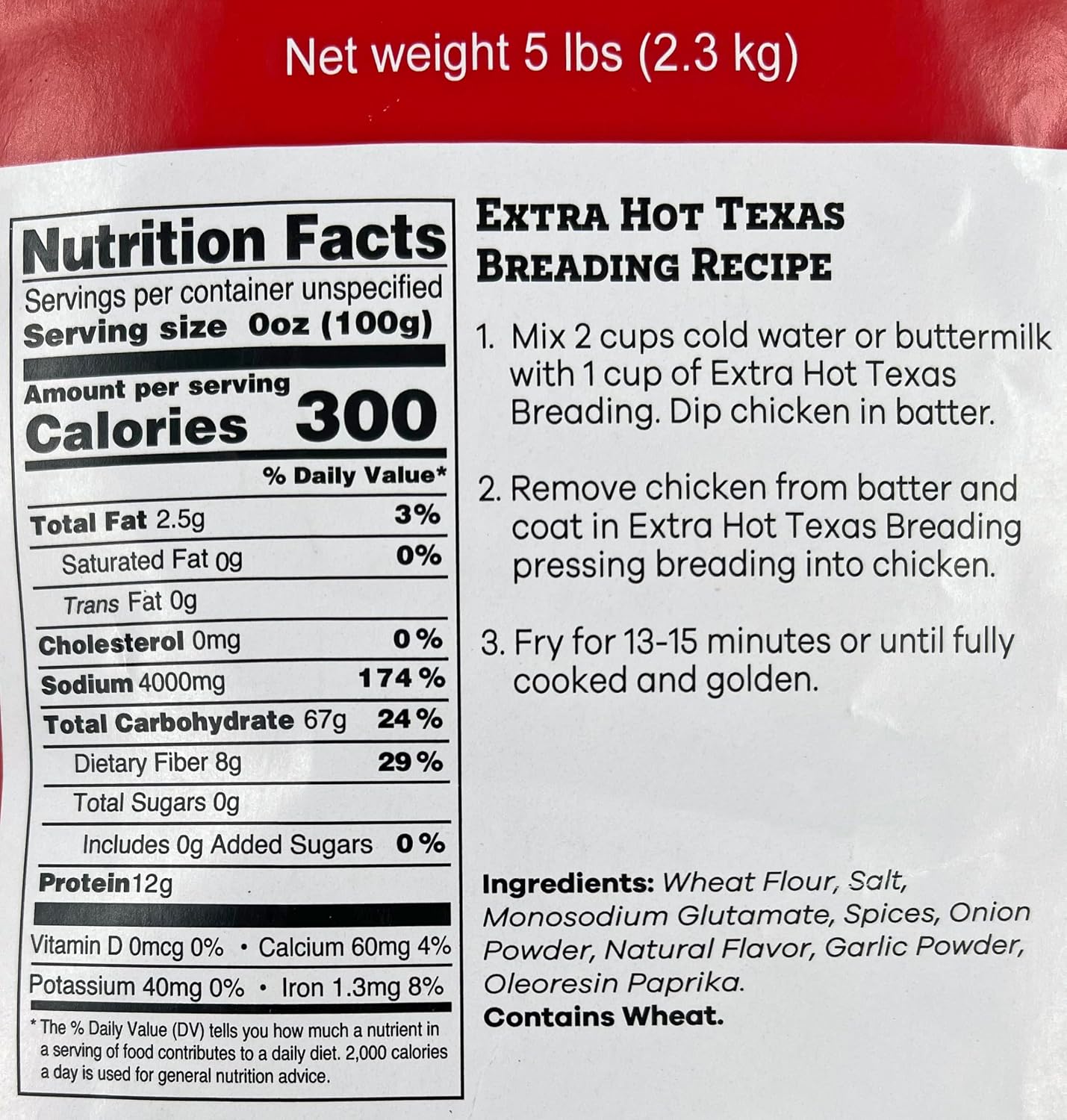 Texas Fried Chicken Breading, 5 lbs.