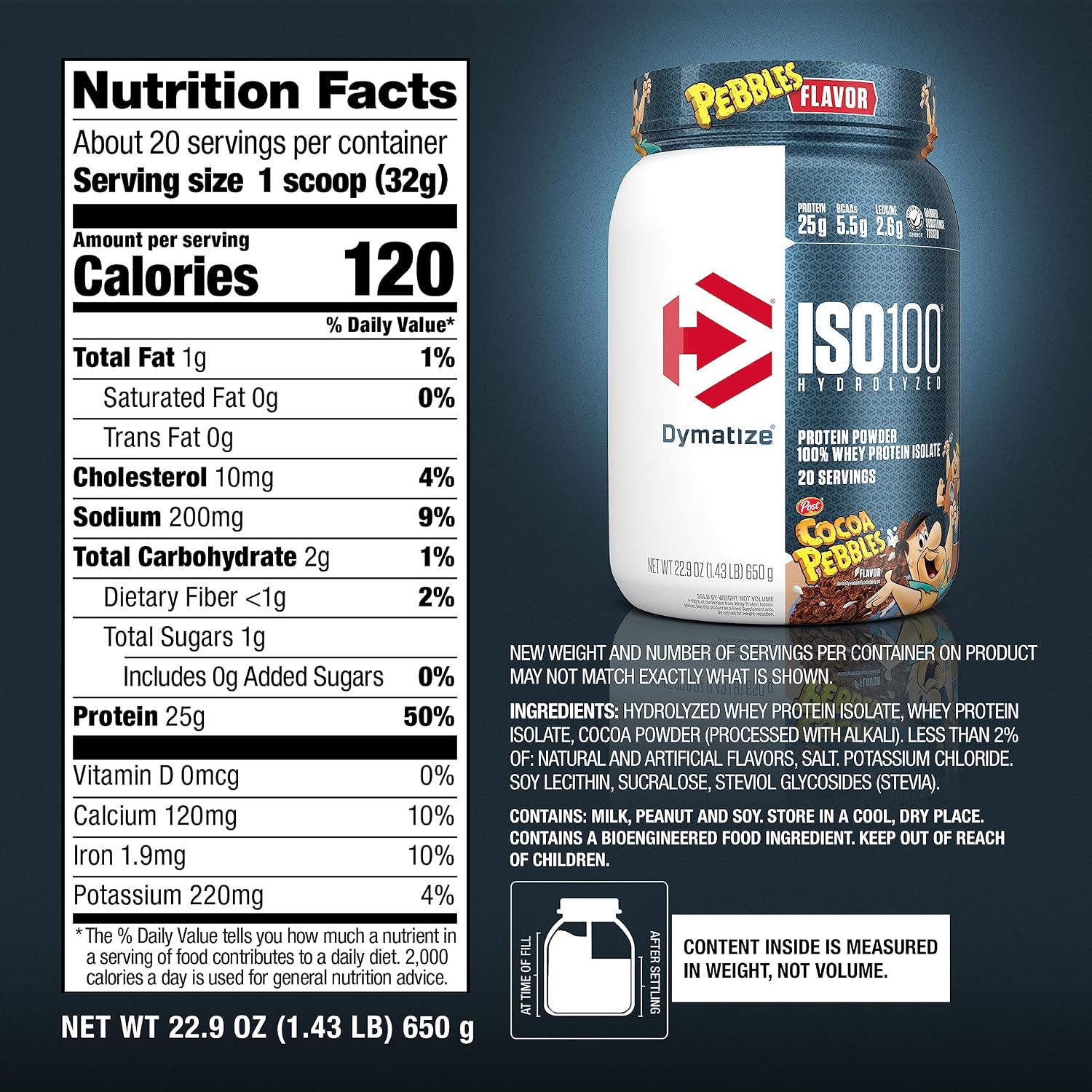 Dymatize ISO100 Protein Powder, 100% Whey Isolate, Birthday Cake | 25g Protein, Hydrolyzed, Fast-Absorbing, Supports Muscle Health, 5.5g BCAAs, Gluten-Free, 75 Servings, 5 lb