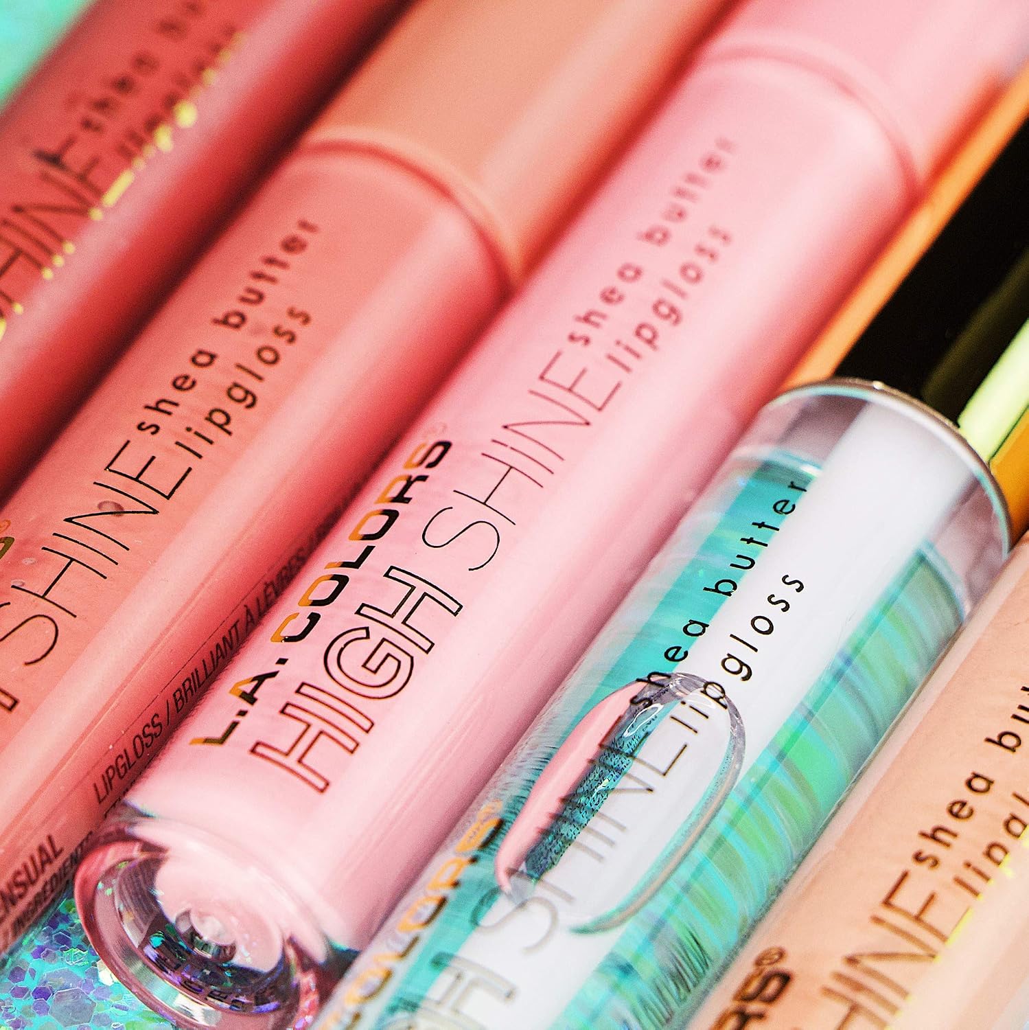 L.A. COLORS High Shine Shea Butter Lip Gloss, Baby Cakes, 0.14 Oz