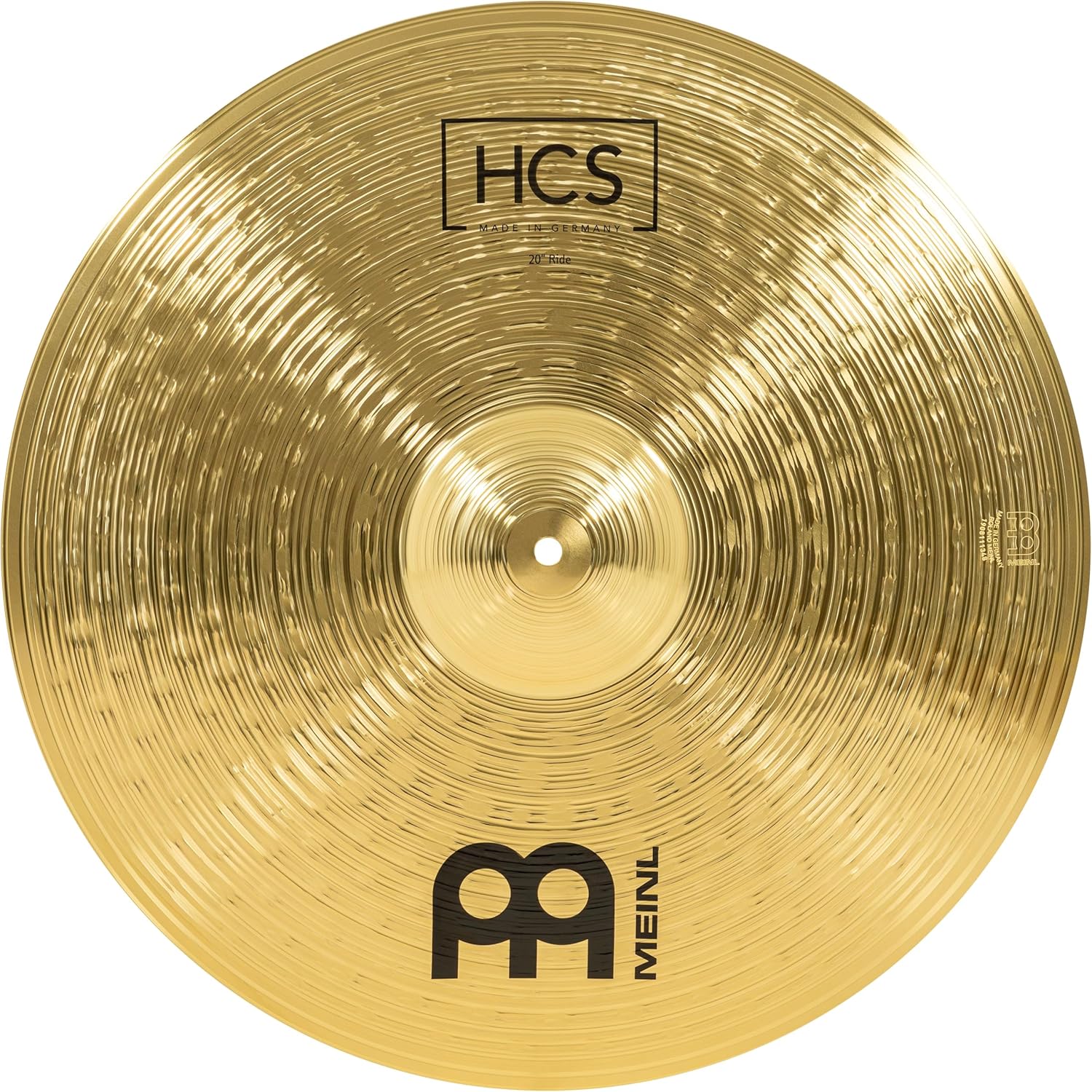 Meinl 20" Ride Cymbal - HCS Traditional Finish Brass for Drum Set, Made in Germany, 2-YEAR WARRANTY (HCS20R) | Durable Brass Alloy