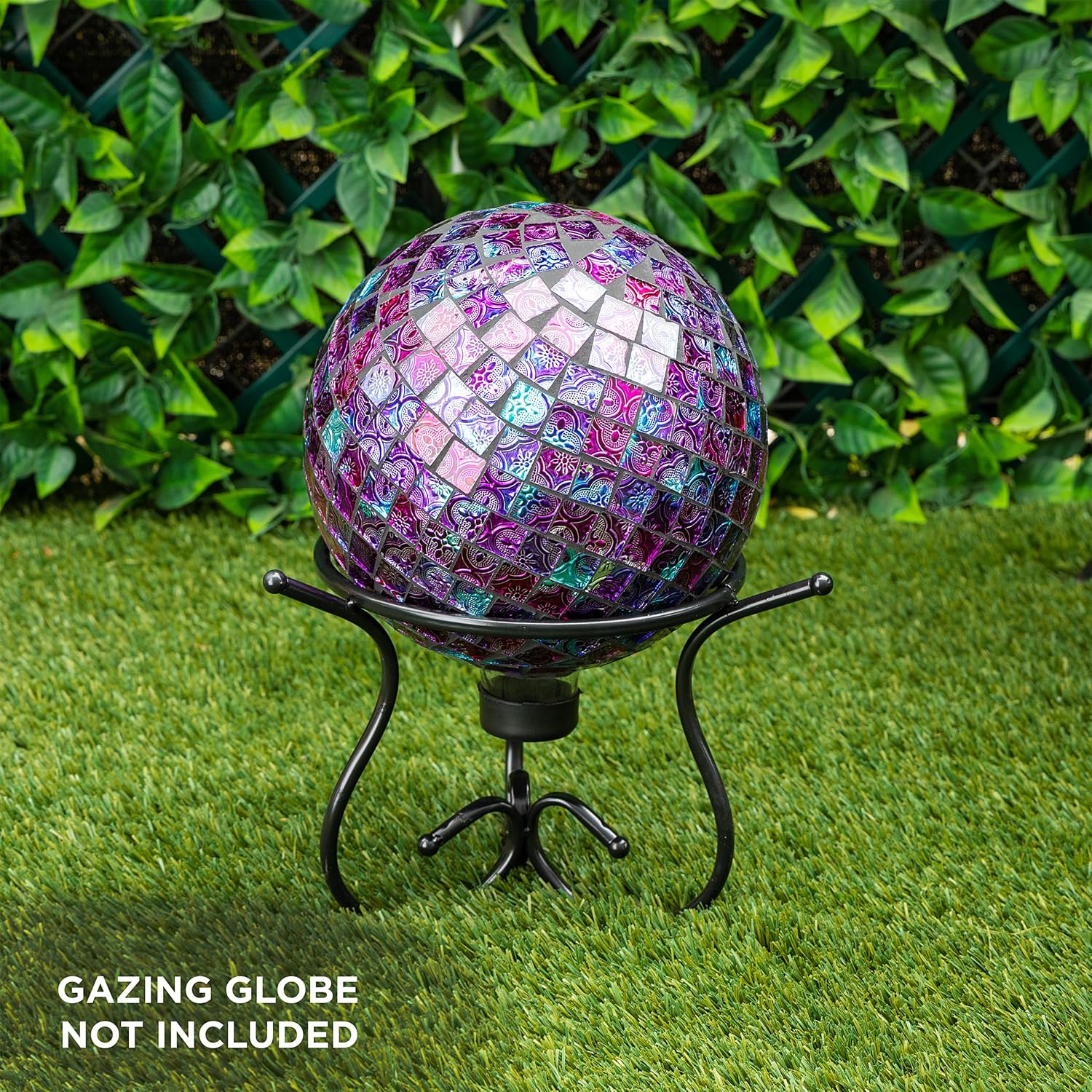 Alpine Corporation 12" Tall Indoor/Outdoor Roman Column Gazing Globe Display Stand