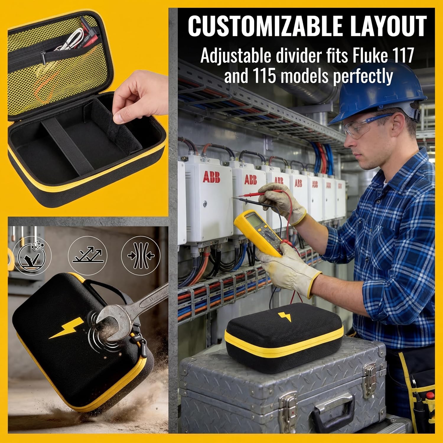 Comecase Hard Case for Fluke 87V/88V/15B+/17B+ and More Digital Multimeter