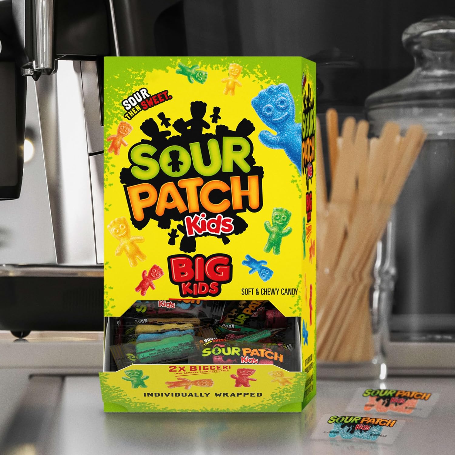 SOUR PATCH KIDS Big Kids Soft & Chewy Gummy Candy, 240 Count | Individually Wrapped, Bulk Candy