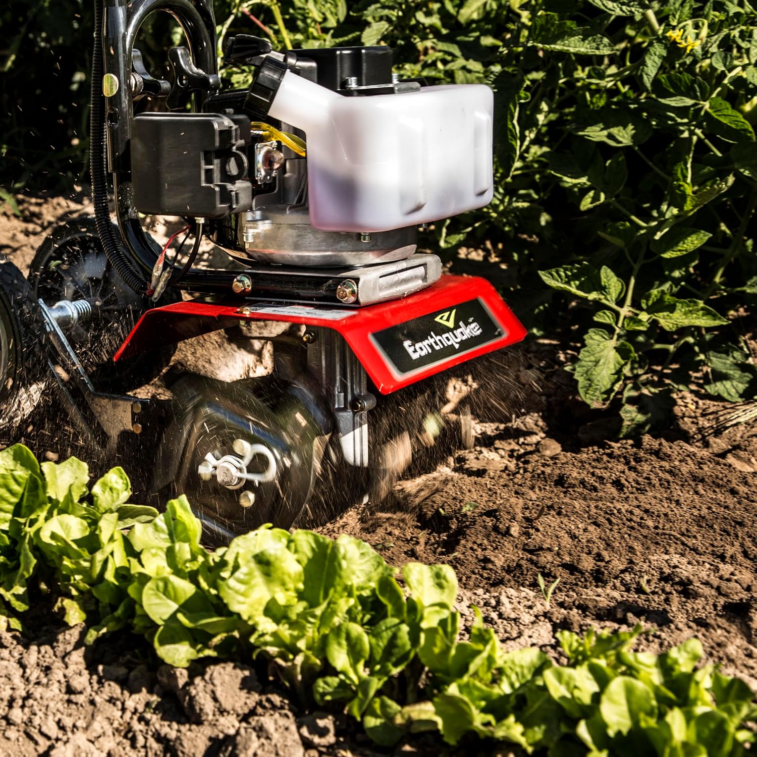 Earthquake 31635 MC33 Mini Tiller Cultivator, Powerful 33cc 2-Cycle Viper Engine, Gear Drive Transmission, Height Adjustable Wheels, 5 Year Warranty