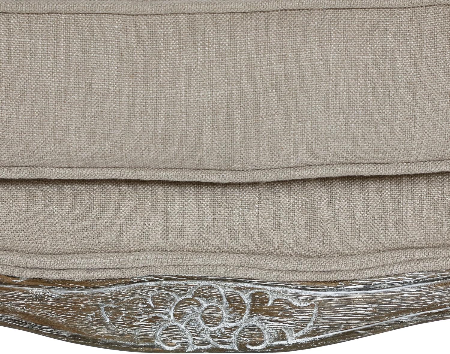 Lexicon Parlier Show Wood Accent Chair - Mid Century Modern Chair for Living Room, Traditional French Country Style, Padded Arms, Reversible Cushion, Solid Wood Frame, Arrives Assembled, Neutral
