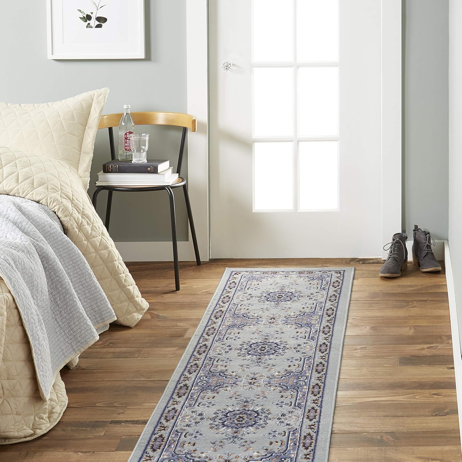 Home Dynamix Premium Sakarya Traditional Medallion Border Area Rug, Ivory/Brown, 7'9"x10'8" Rectangle