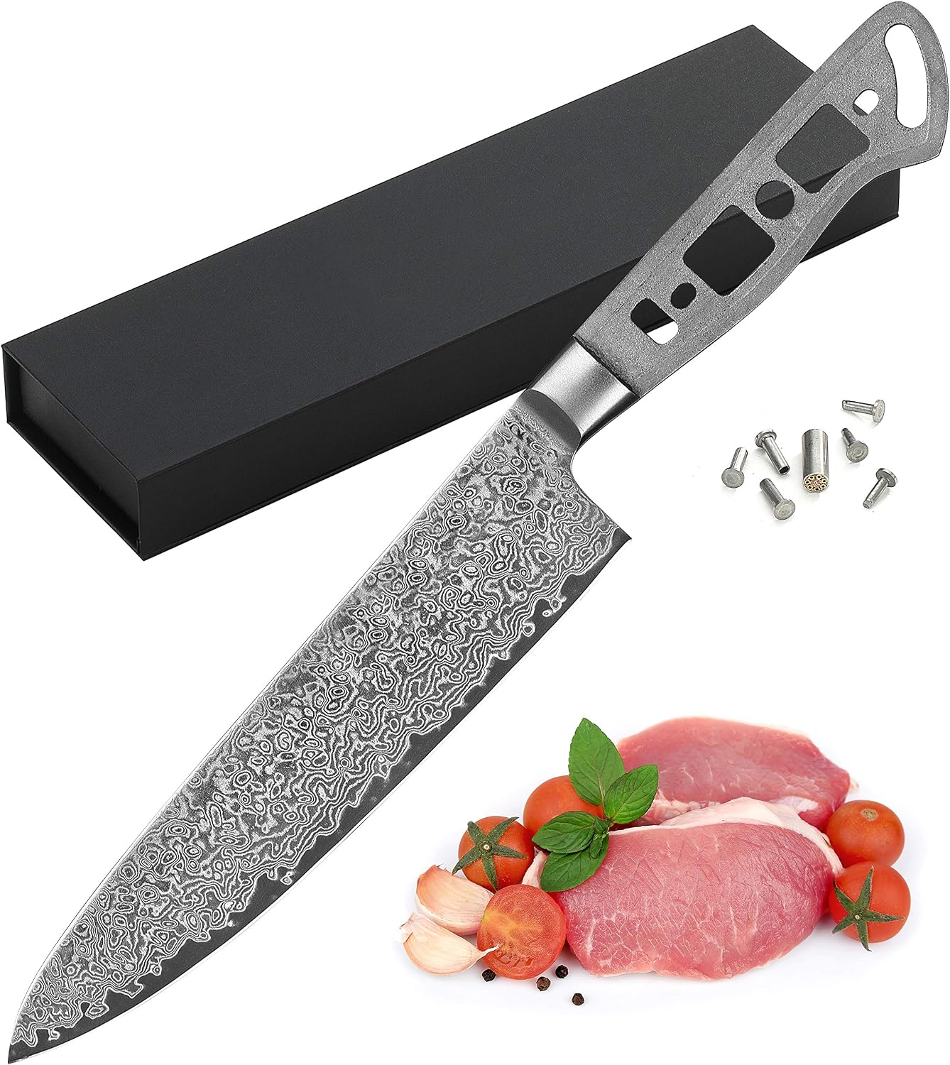 KATSURA Woodworking Project Kit – Gyuto Chef Knife Blank – 8 Inch – 50mm Wide Blade – Japanese Premium AUS 10