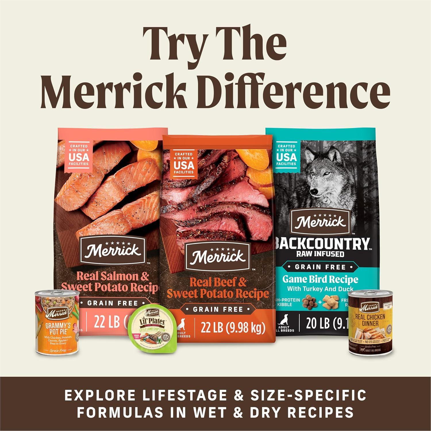 Merrick Power Bites Chicken Recipe Soft Dog Treats, Grain-Free Dog Snack with Real Chicken, 6 oz Bag