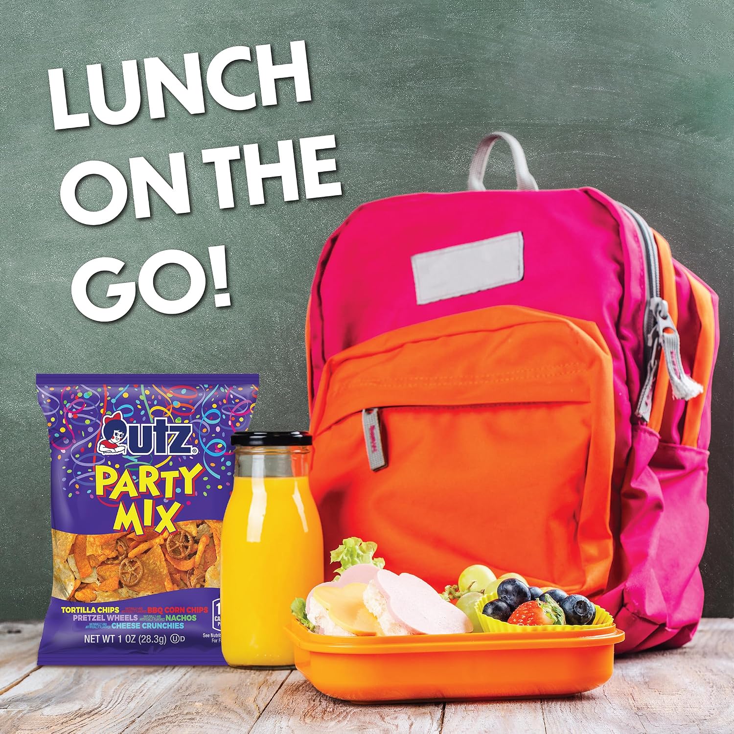Utz Snack Variety Pack Individual Snacks, Includes Potato Chips, Cheese Curls, Popcorn, and Party Mix, Crunchy Travel Snacks for Lunches