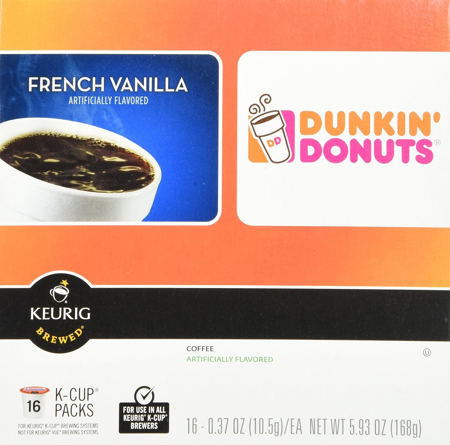 Dunkin' Donuts 2091512 Original Blend Coffee K-Cup Pods Medium Roast 44/Box (006933)