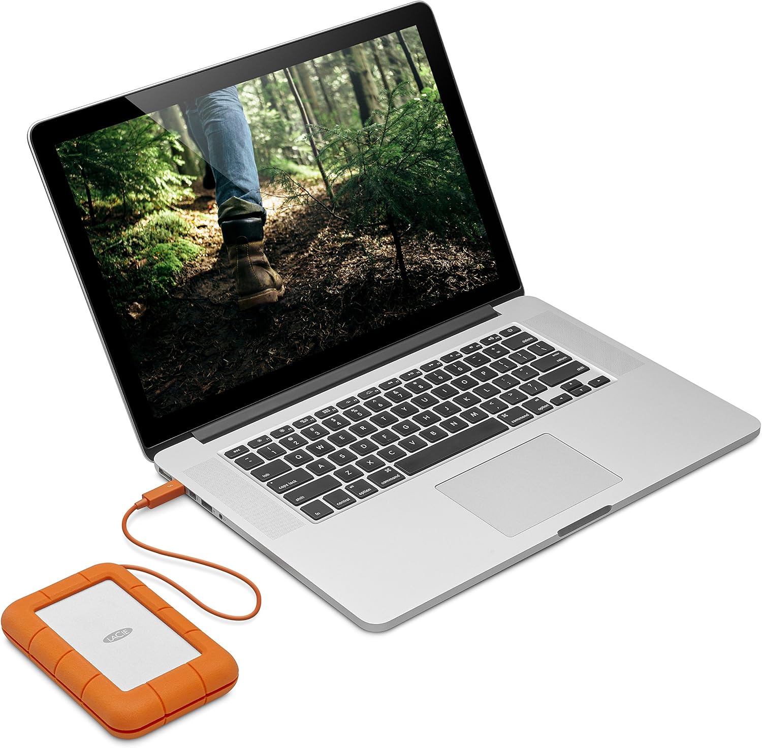 LaCie Rugged USB-C, 4TB, Portable External Hard Drive, Drop, Shock, Dust, Rain Resistant, for Mac & PC (STFR4000800) | Drop, Shock, Dust