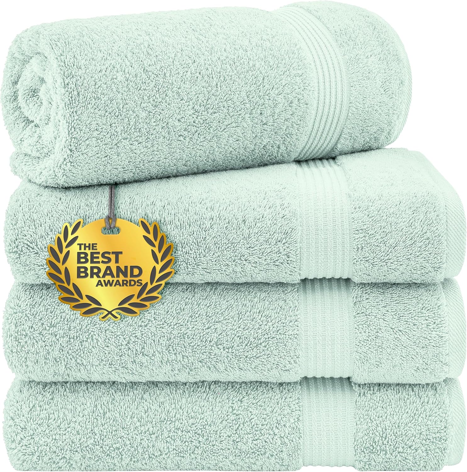 Cotton Paradise Towel Set of 6, 2 Bath Towels, 2 Hand Towels and 2 Washcloths Towels for Bathroom Sets, Smoke Gray