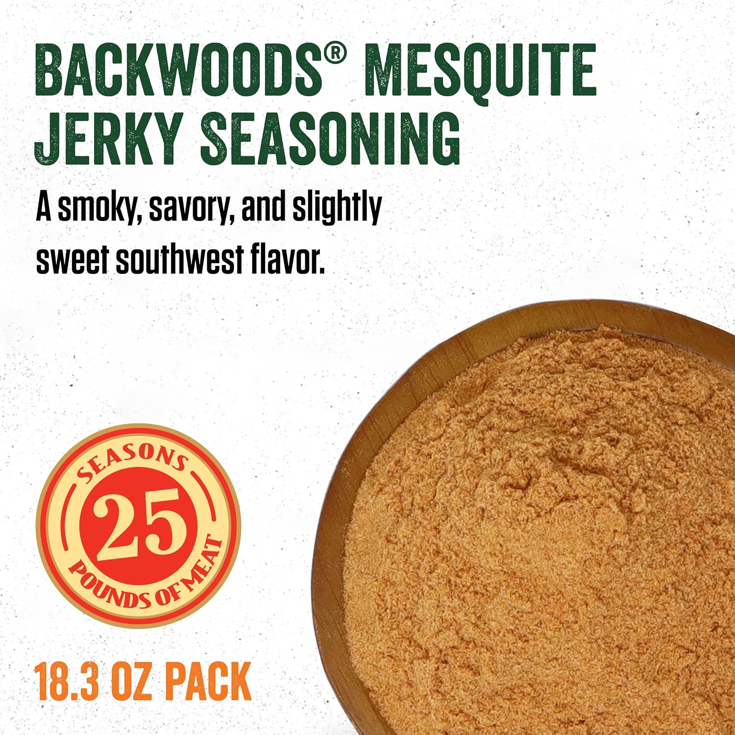 LEM Products Backwoods Mesquite Jerky Seasoning, Ideal for Wild Game and Domestic Meat, Seasons Up to 25 Pounds of Meat