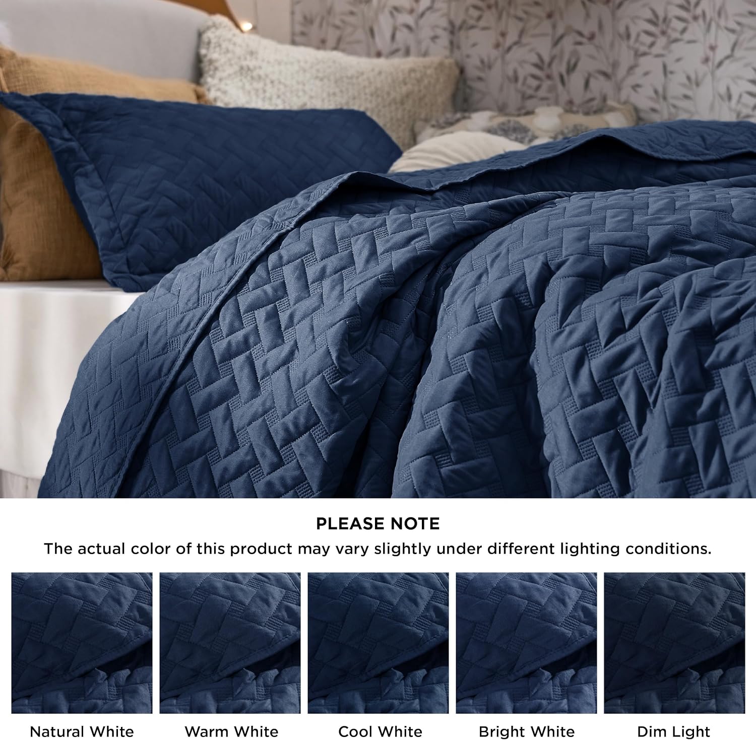 Bedsure Quilts Queen Size - Grey Bedspreads Queen Size with Basket Weave Pattern, Soft Quilt Bedding Set, Lightweight Comforter Set Coverlet for All Seasons with 2 Pillow Shams (90" x 96")