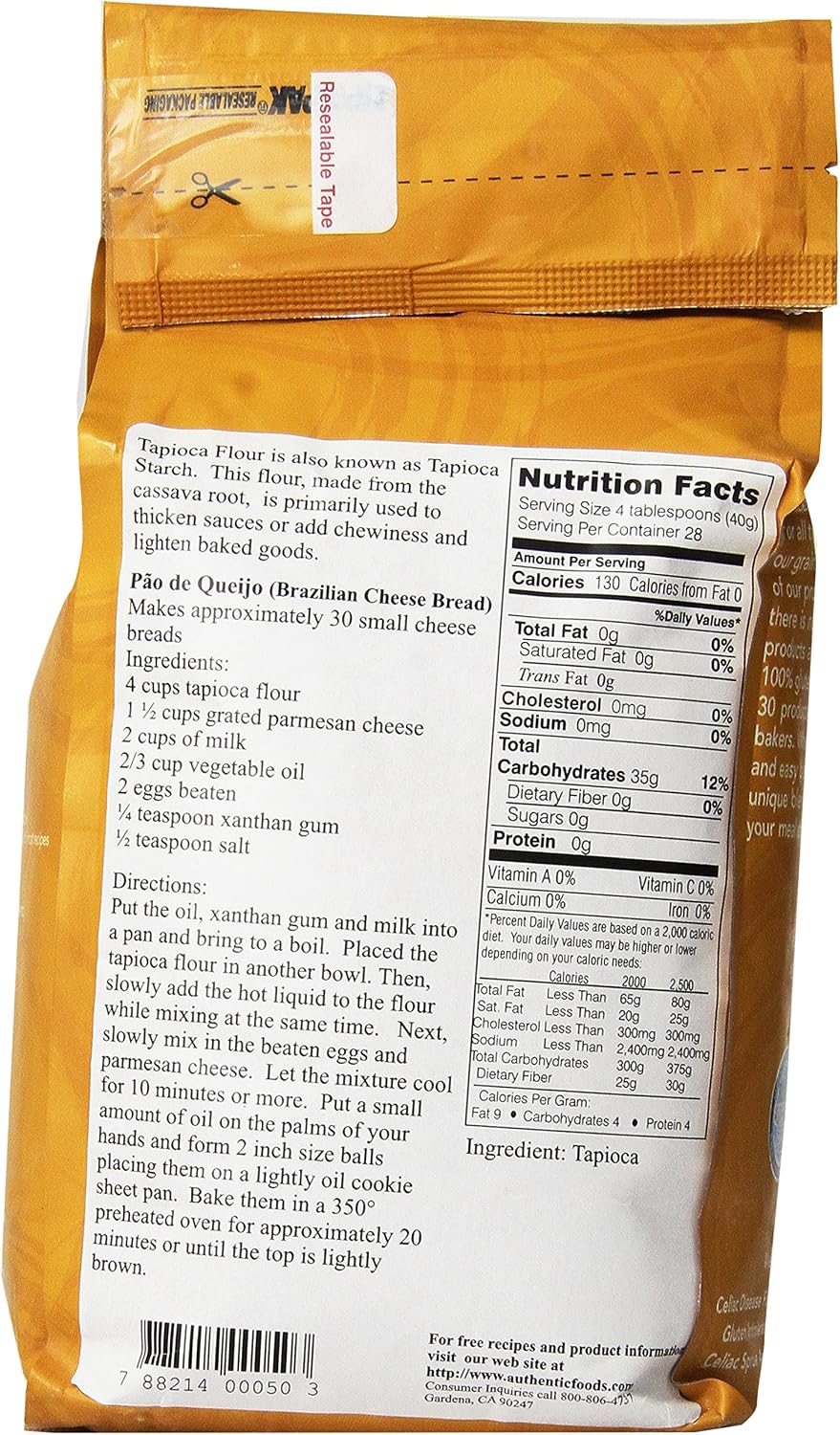 Authentic Foods Tapioca Flour 2.5lb 2 Pack