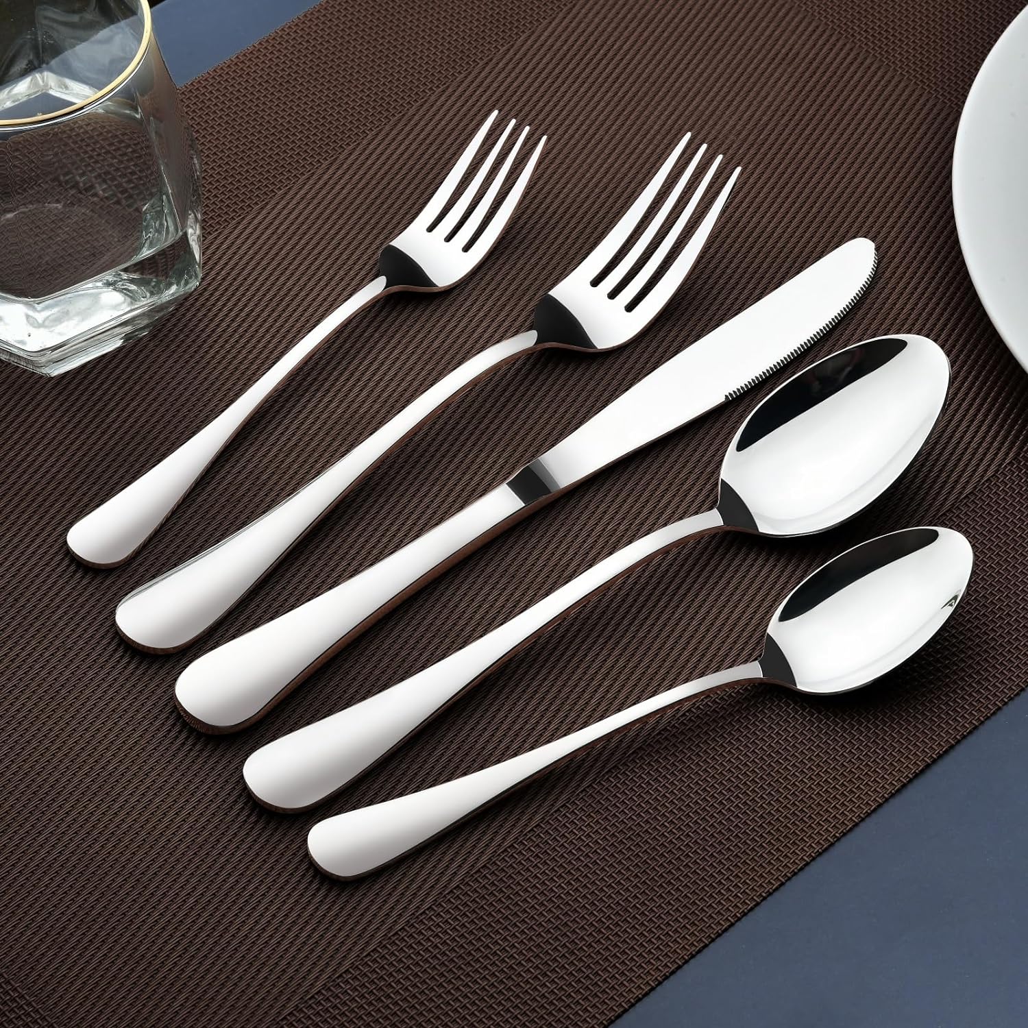 Silverware Set for 8, 40 Piece Stainless Steel Flatware Utensil Cutlery Set