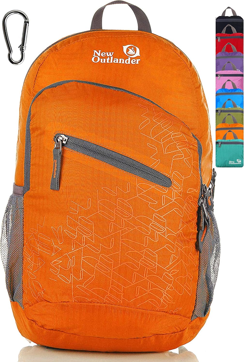 Packable Handy Lightweight Travel Hiking Backpack Daypack-Orange
