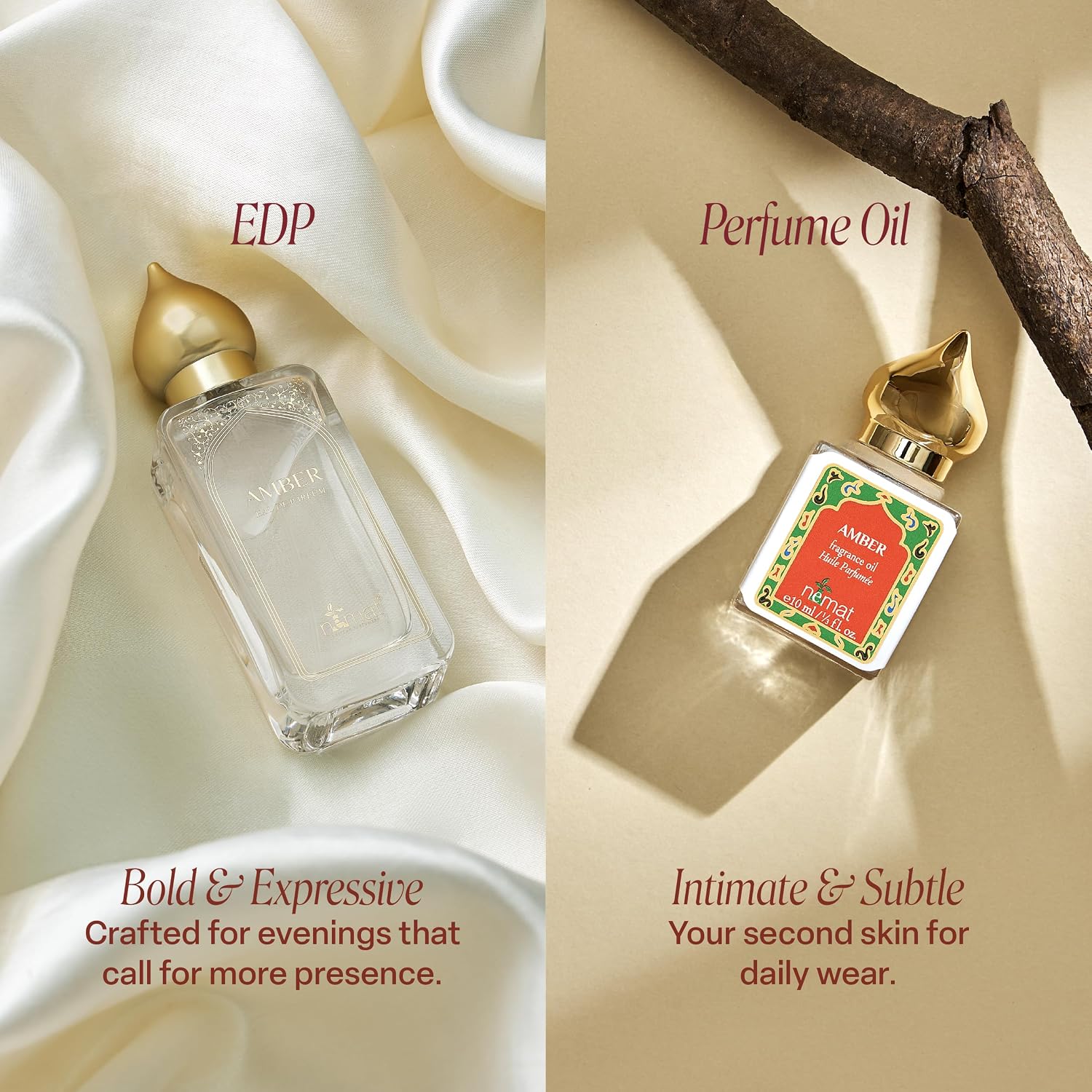 Nemat Amber Eau de Parfum Spray, 50 ml | Eau de Parfum, Long Lasting, Fine Mist Spray, Unisex, 50 ml Bottle
