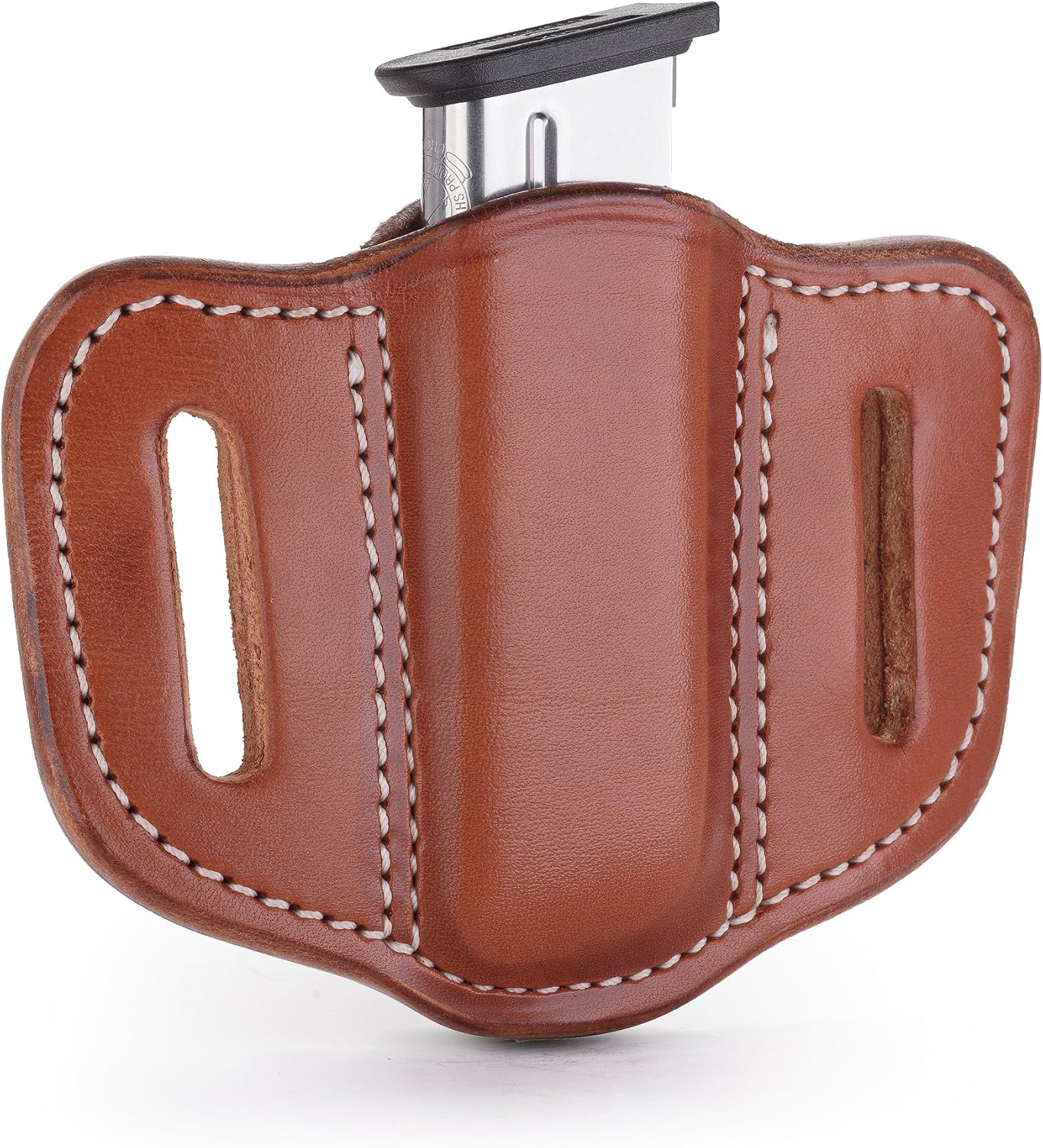 1791 Gunleather Magazine Pouch, OWB Single Stack 45 Leather Mag Holster | Leather magazine holder carries single stack 45 or 1911 mag securely, handcrafted with 100% American steerhide leather
