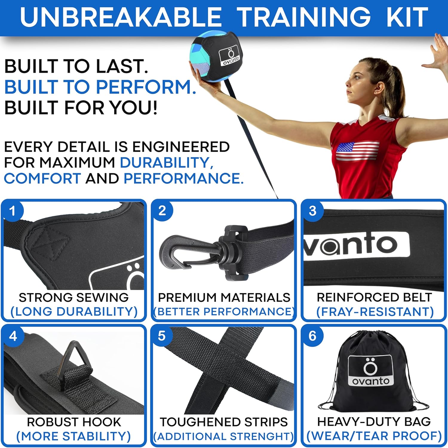 OVANTO Volleyball Training Equipment Kit