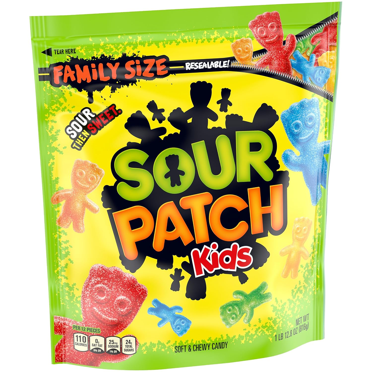 SOUR PATCH KIDS & SWEDISH FISH Soft & Chewy Gummy Candy Variety Pack, 15 ct