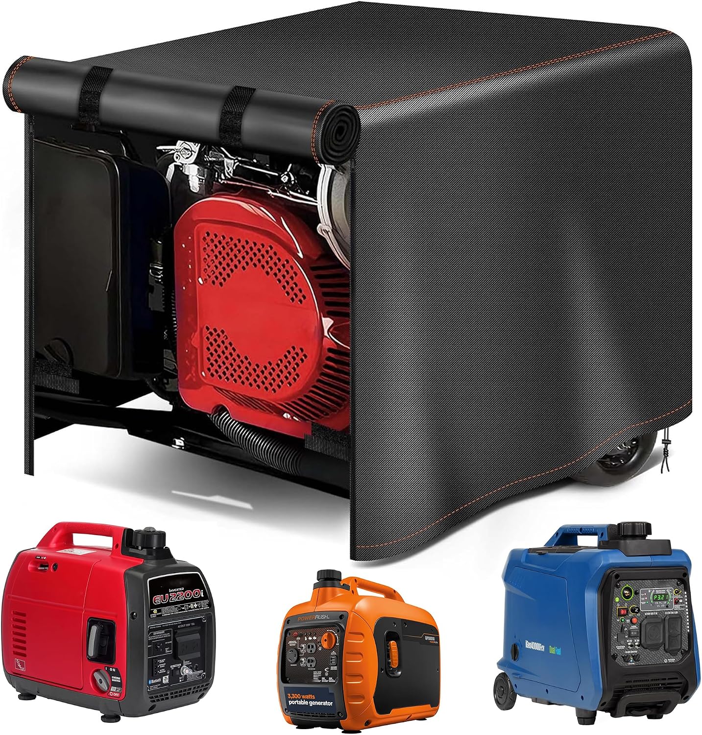 Generator Cover Portable Waterproof,Generator Rain Cover for Outside,Universal Generator Cover for Most Portable Generators 5000-10000 Watt(32"L x 24"W x 24"H)