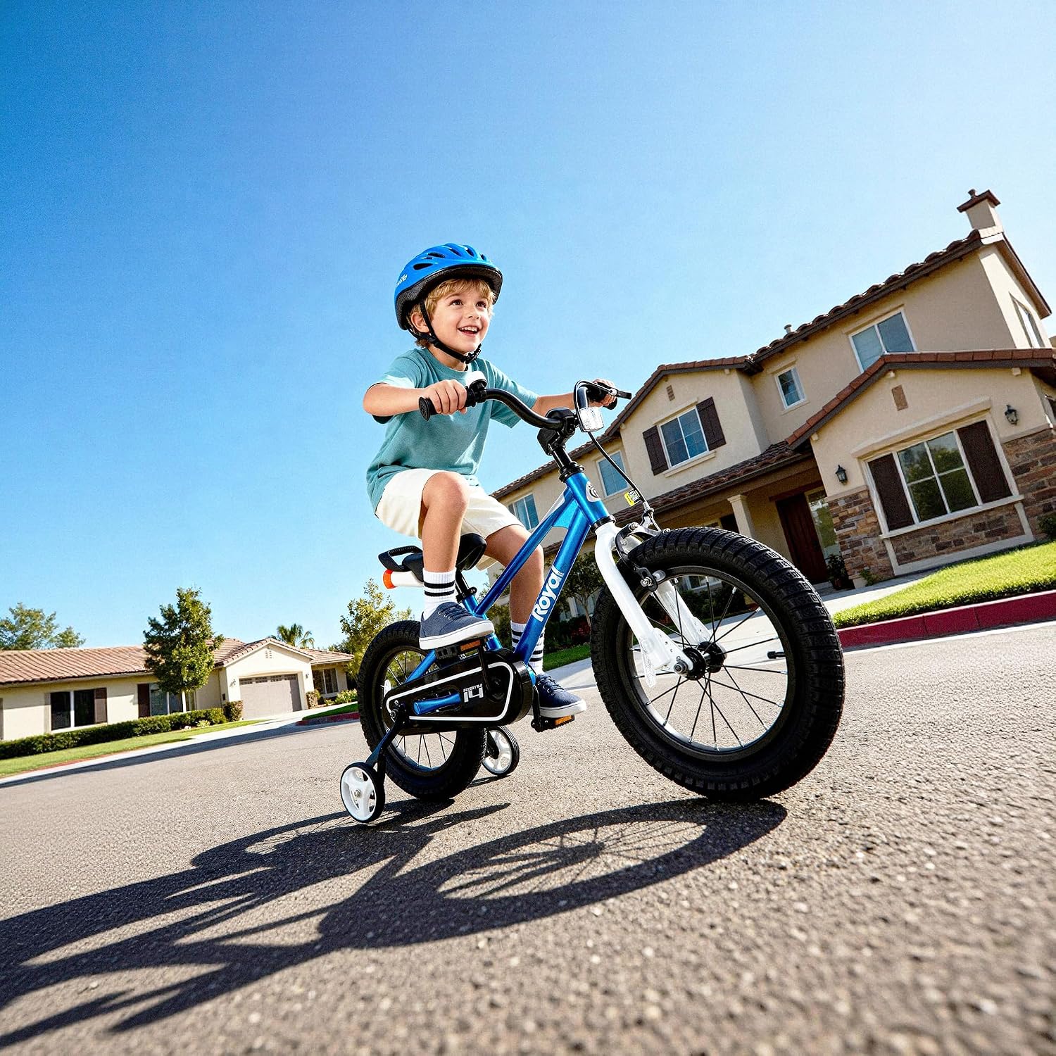 RoyalBaby Freestyle Kids Bike 12 14 16 Inch with Training Wheels, 18 Inch with Kickstand, Bicycle for Ages 3-10 Years Boys Girls