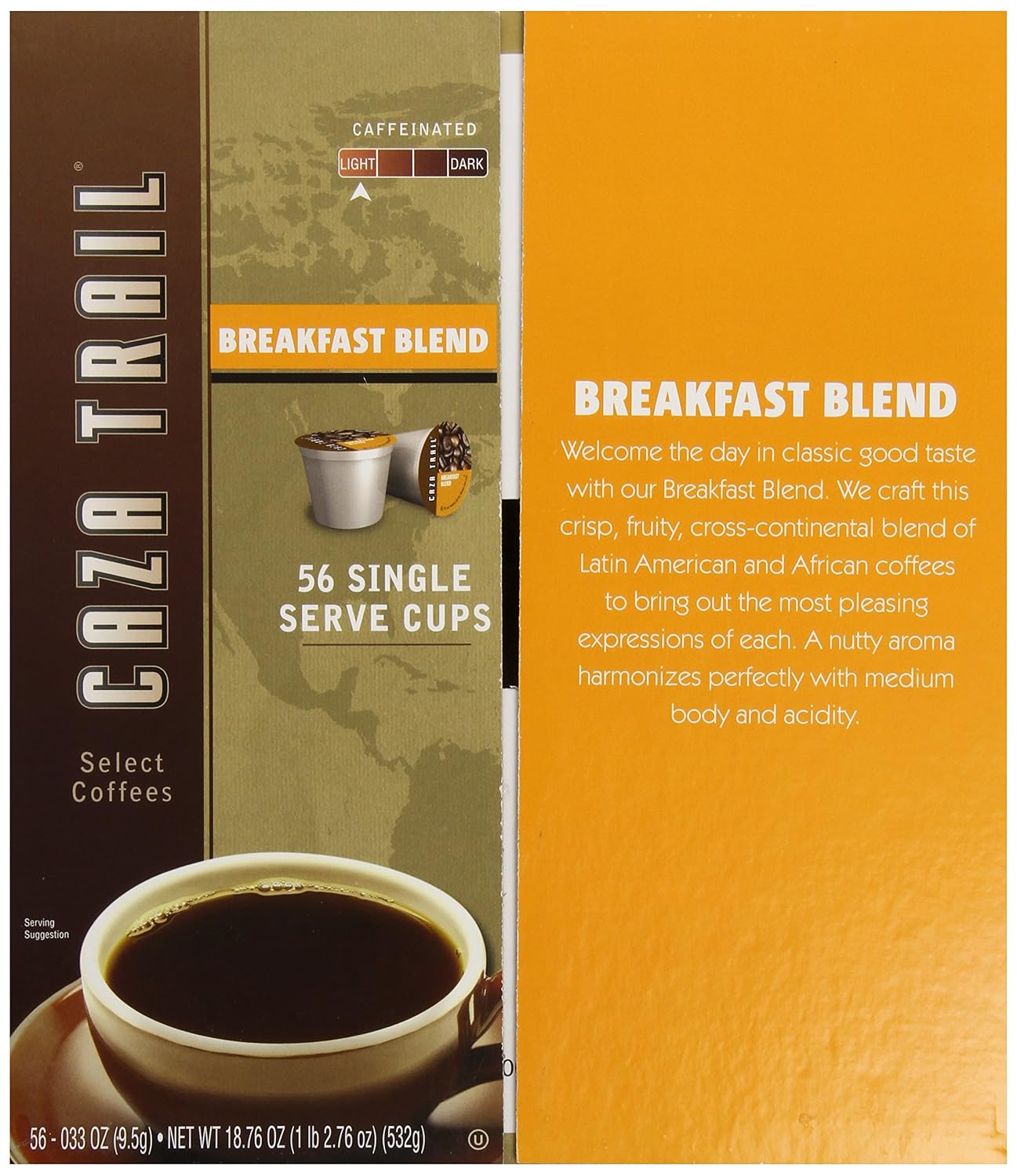 Caza Trail Coffee, Kona Blend, 100 Single Serve Cups
