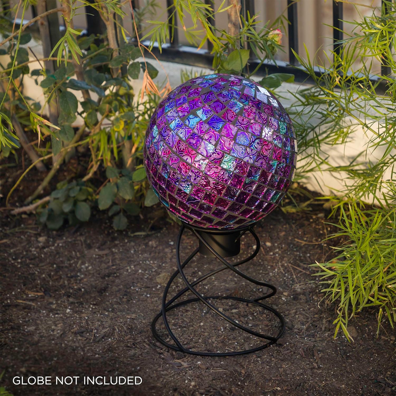 Alpine Corporation 12" Tall Indoor/Outdoor Roman Column Gazing Globe Display Stand