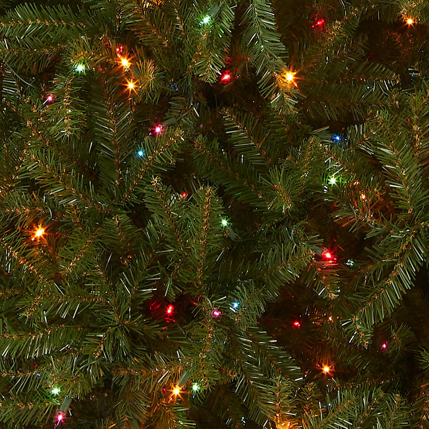 National Tree Company 7.5ft Pre-Lit Dunhill Fir Full Christmas Tree | 750 Multicolor Lights, 2,514 Tips, Artificial, Includes Stand, Green