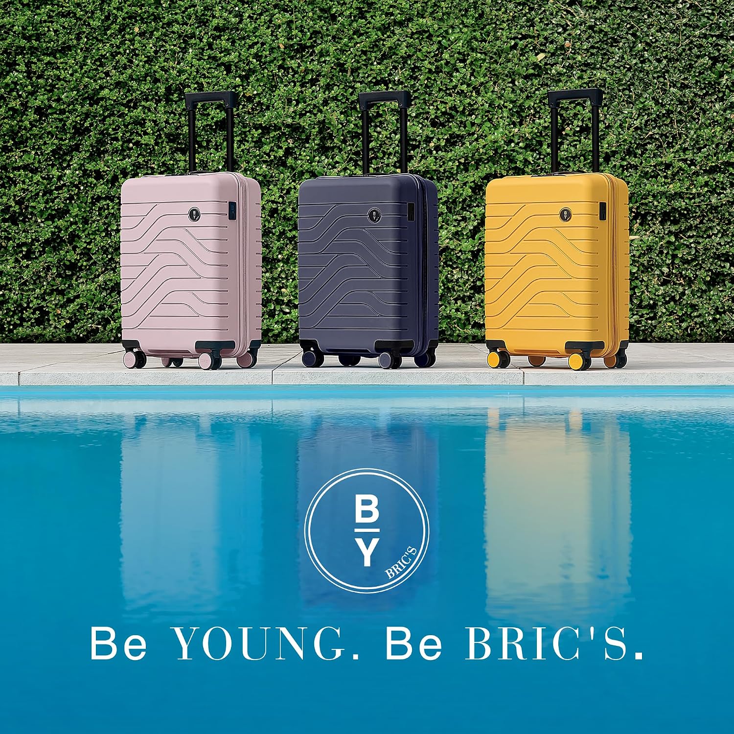 Bric's B|Y Ulisse Checked Luggage with Spinner Wheels – Expandable Lightweighted Hard Shell Suitcase, TSA Combination Lock - Removeable Wash Bag Included - 30 Inch, Mango