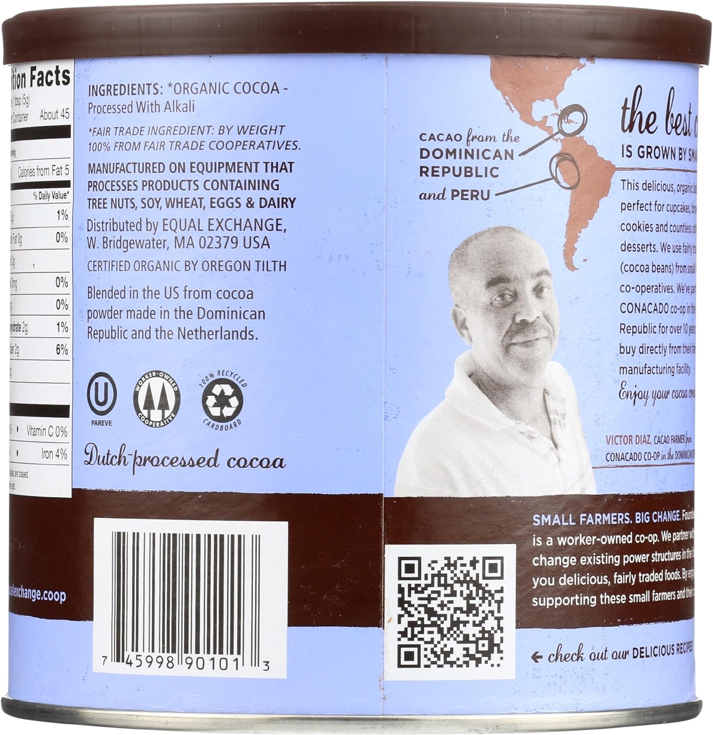 Equal Exchange, Cocoa Powder Baking Unsweetened Organic, 8 Ounce