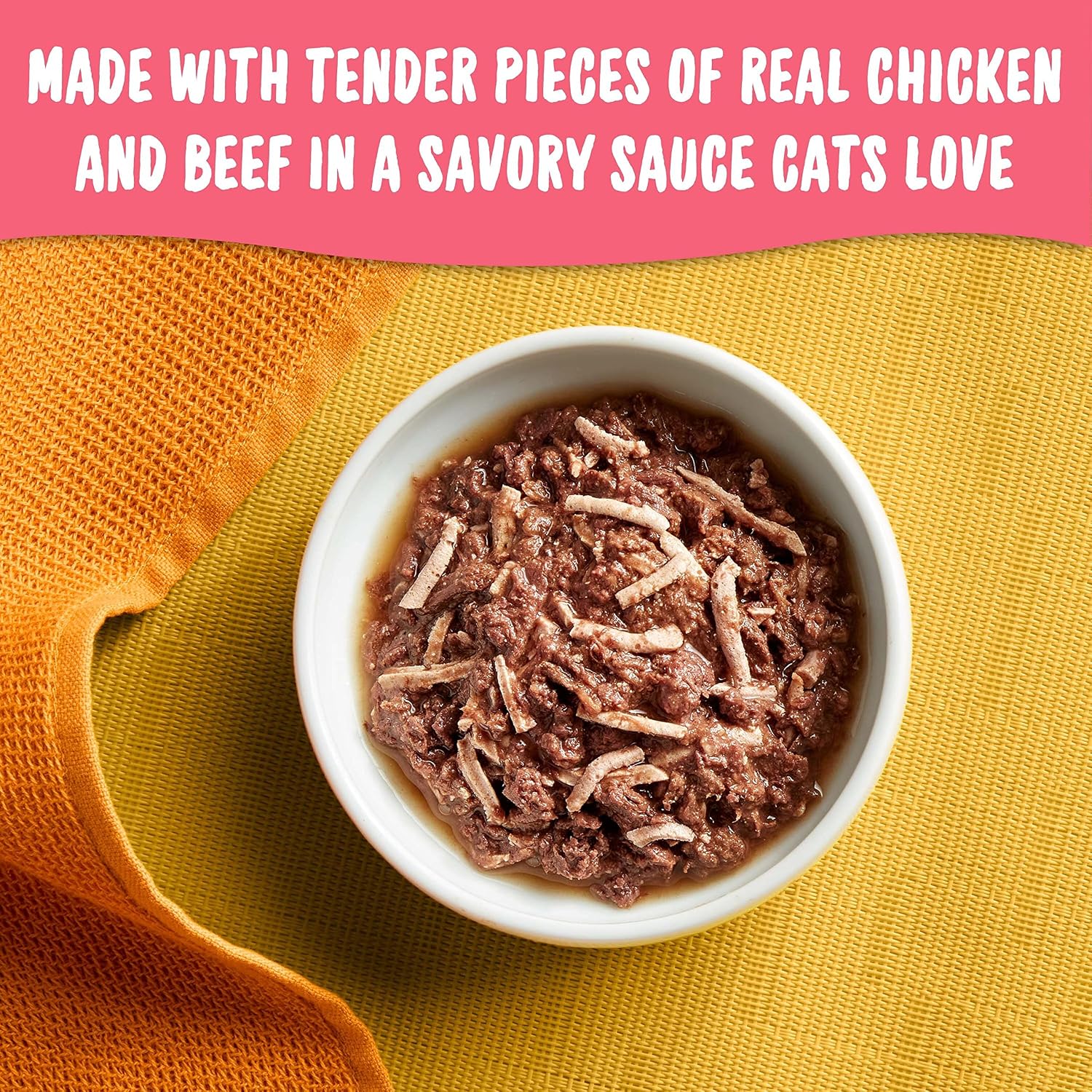 Meow Mix Tenders in Sauce, Wet Cat Food with Tuna & Whole Shrimp, 12 Cups