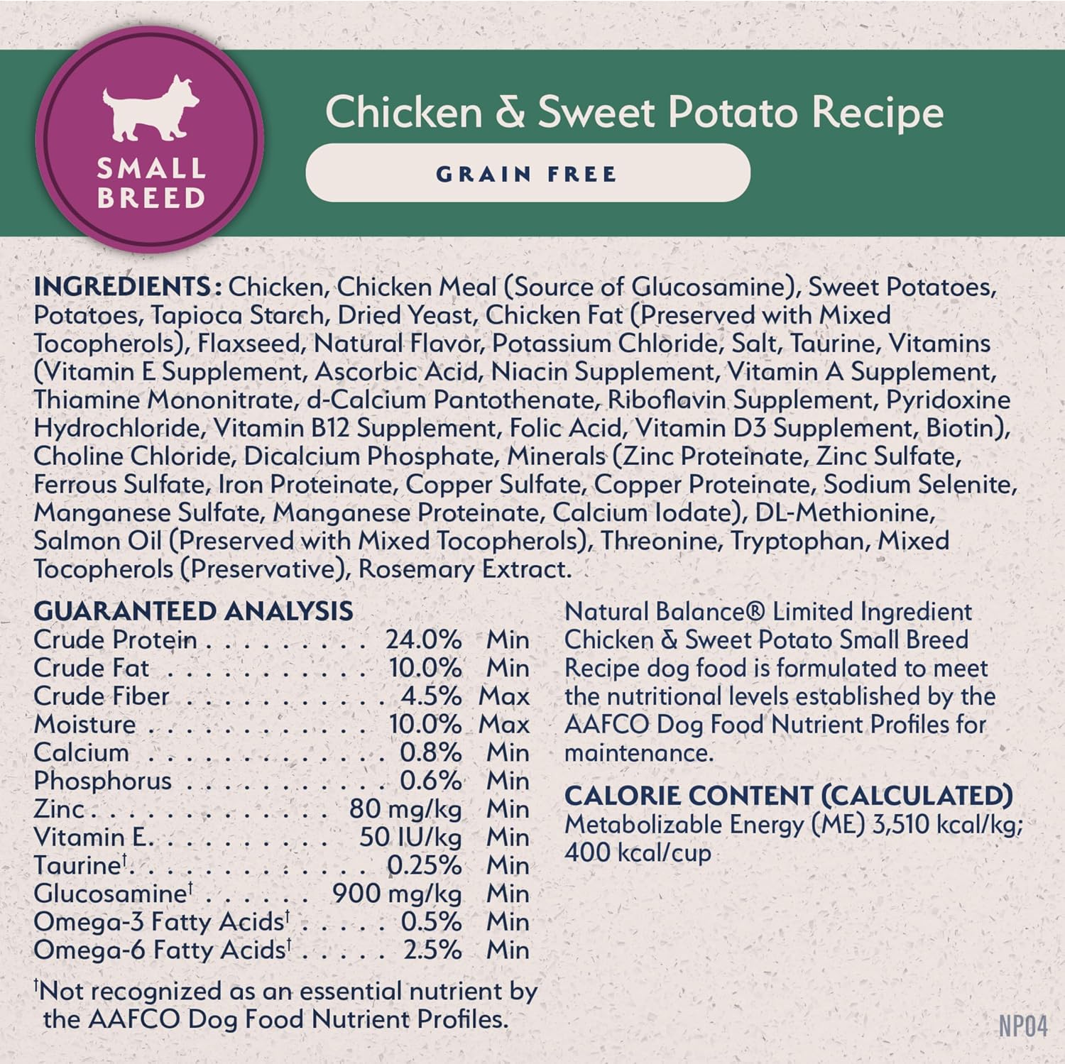 Natural Balance Limited Ingredient, Salmon & Sweet Potato, 4 lb