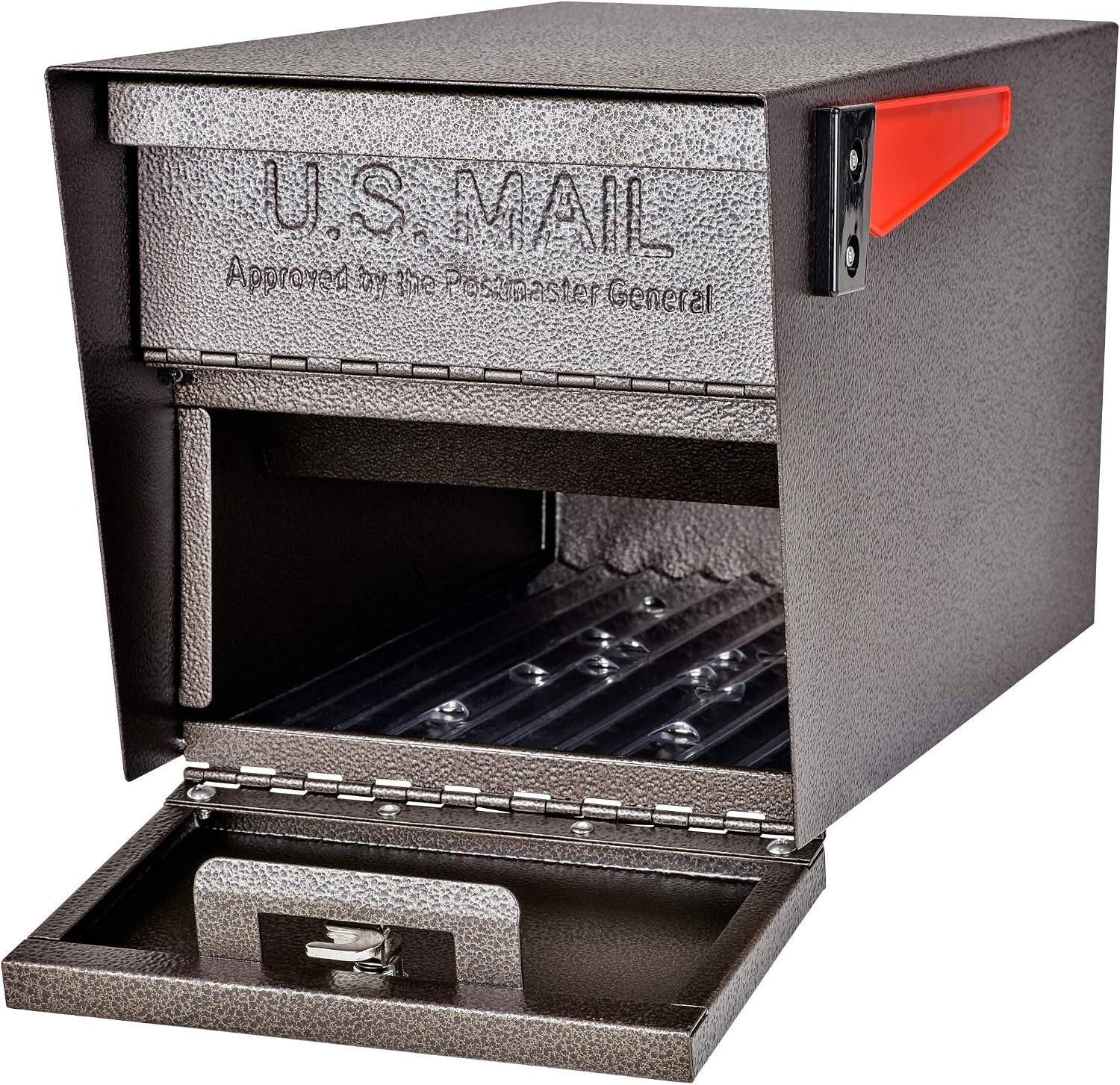 Mail Boss 7508 Curbside Mail Manager Security, Bronze Locking Mailbox | Patented anti-pry lock, accepts small packages