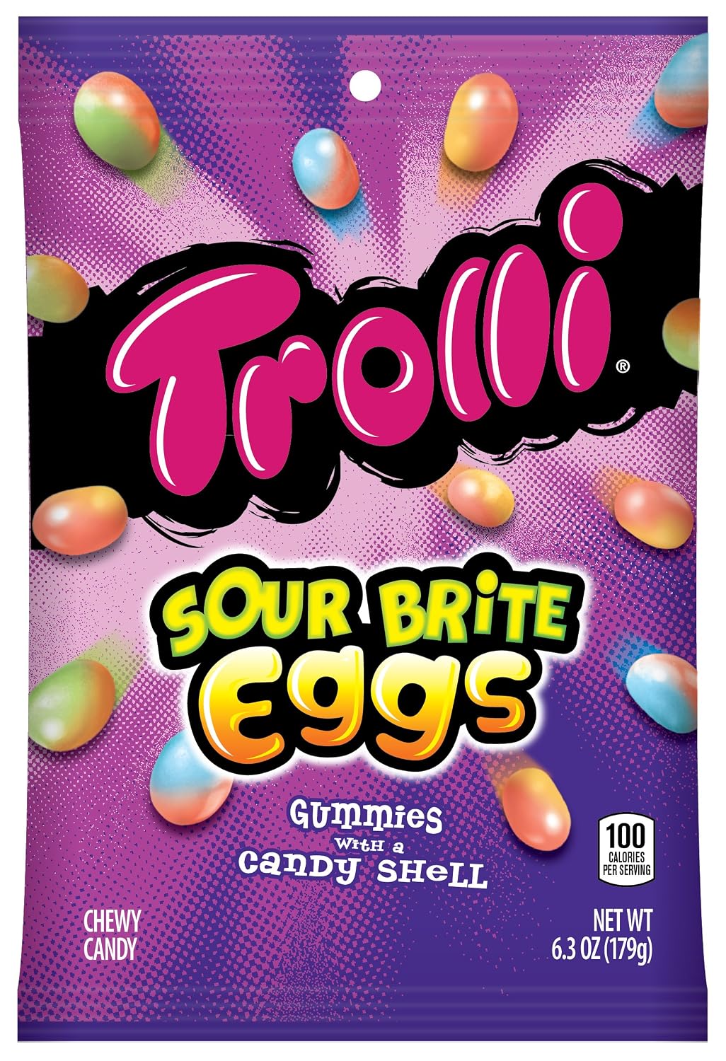 Trolli Sour Brite Eggs Gummy Candy, 4 Ounce Bag, 12 pack