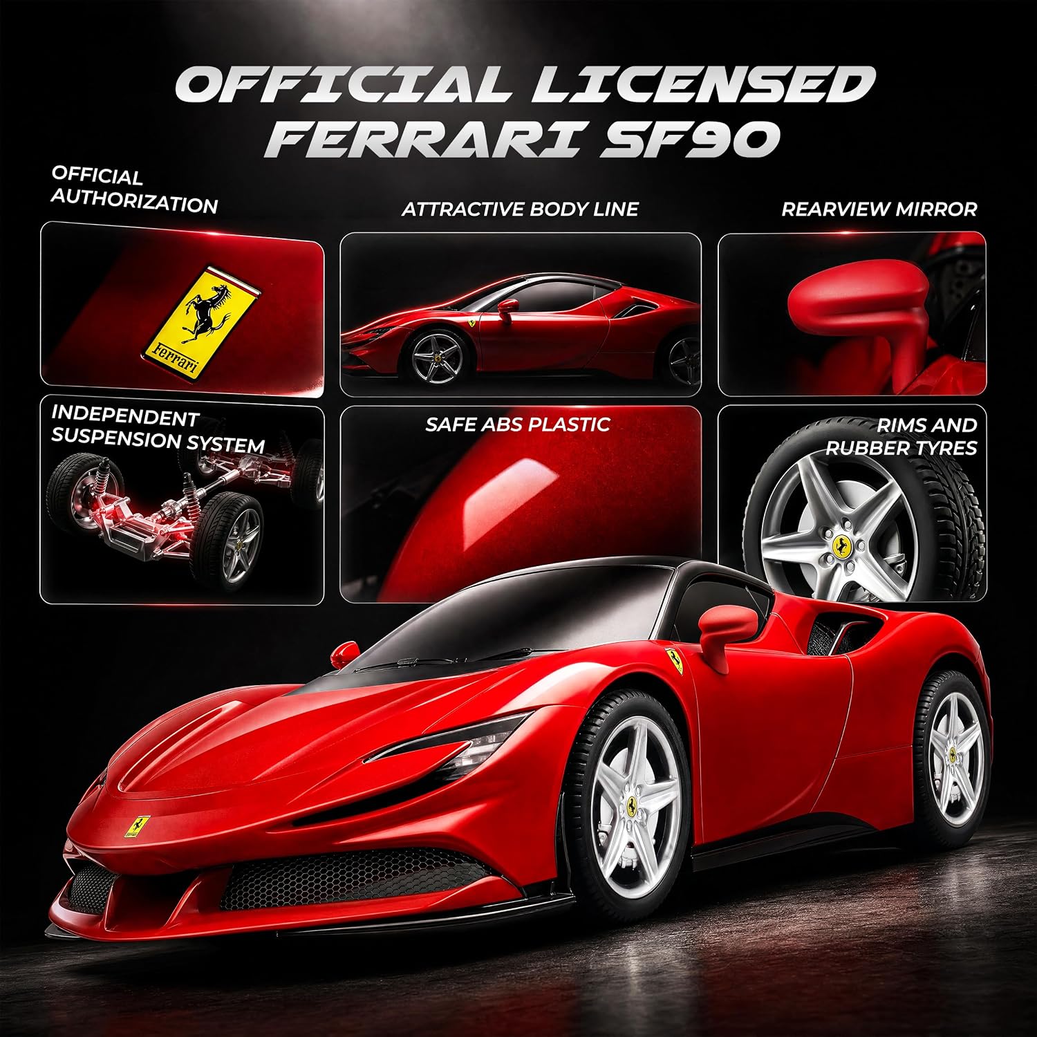 BEZGAR 1:24 Ferrari Remote Control Car Licensed FXX-K EVO