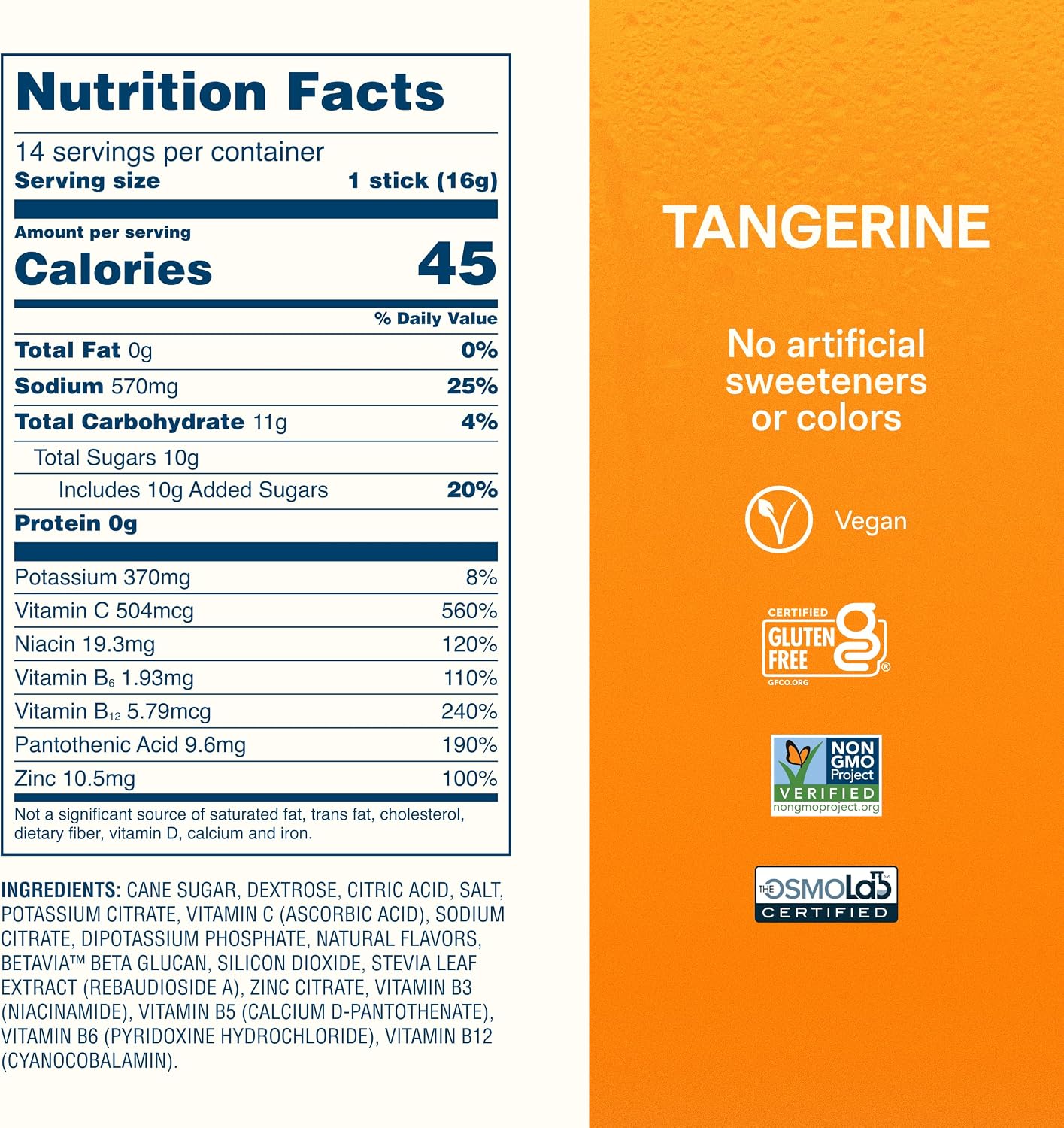 Liquid I.V. Hydration + Immune Electrolytes, Tangerine, 14 Count