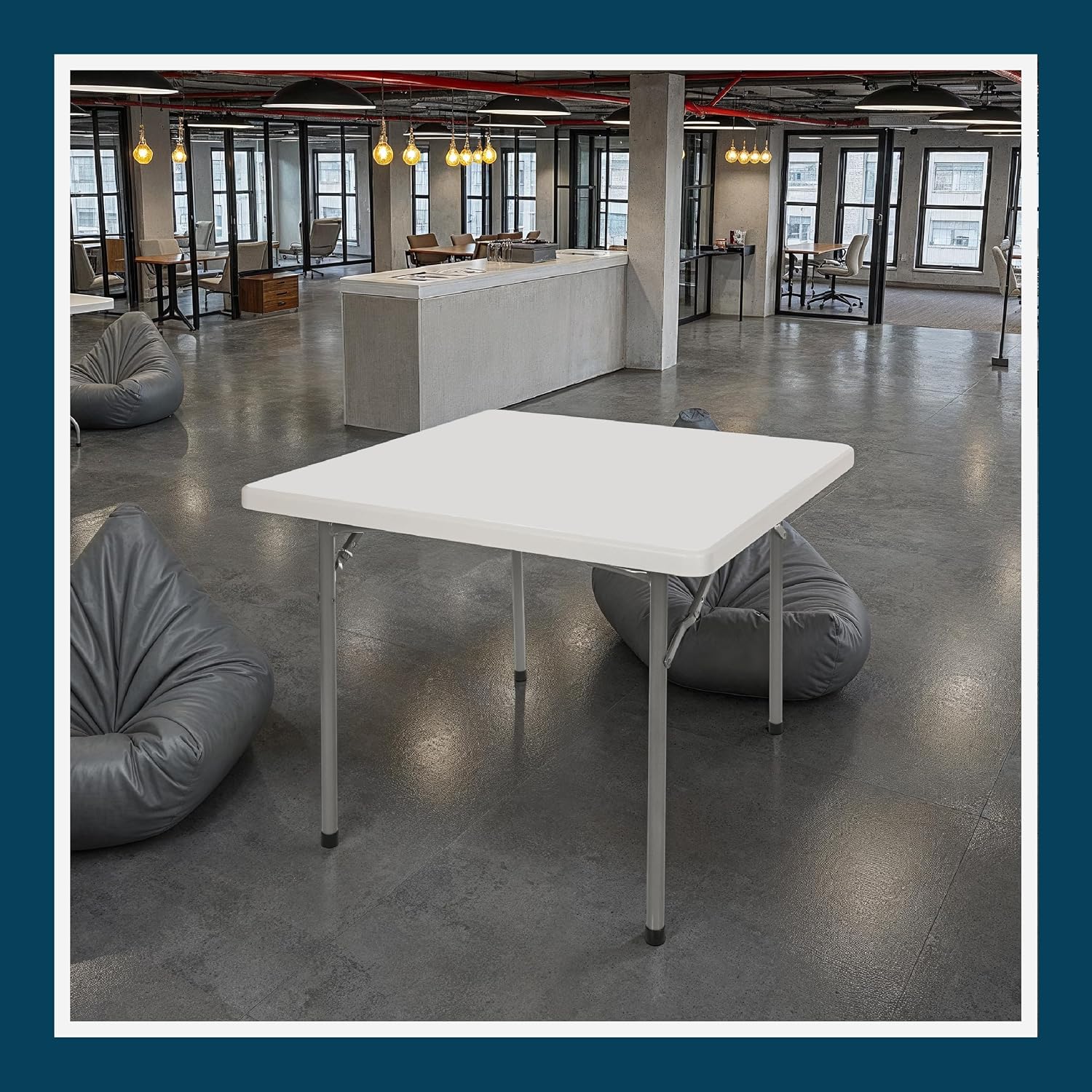 OEF Furnishings OEFBT2448 Utility Series Heavy-Duty Premium Commercial-Grade Indoor/Outdoor Folding Table (24 x 48 in, Rectangular