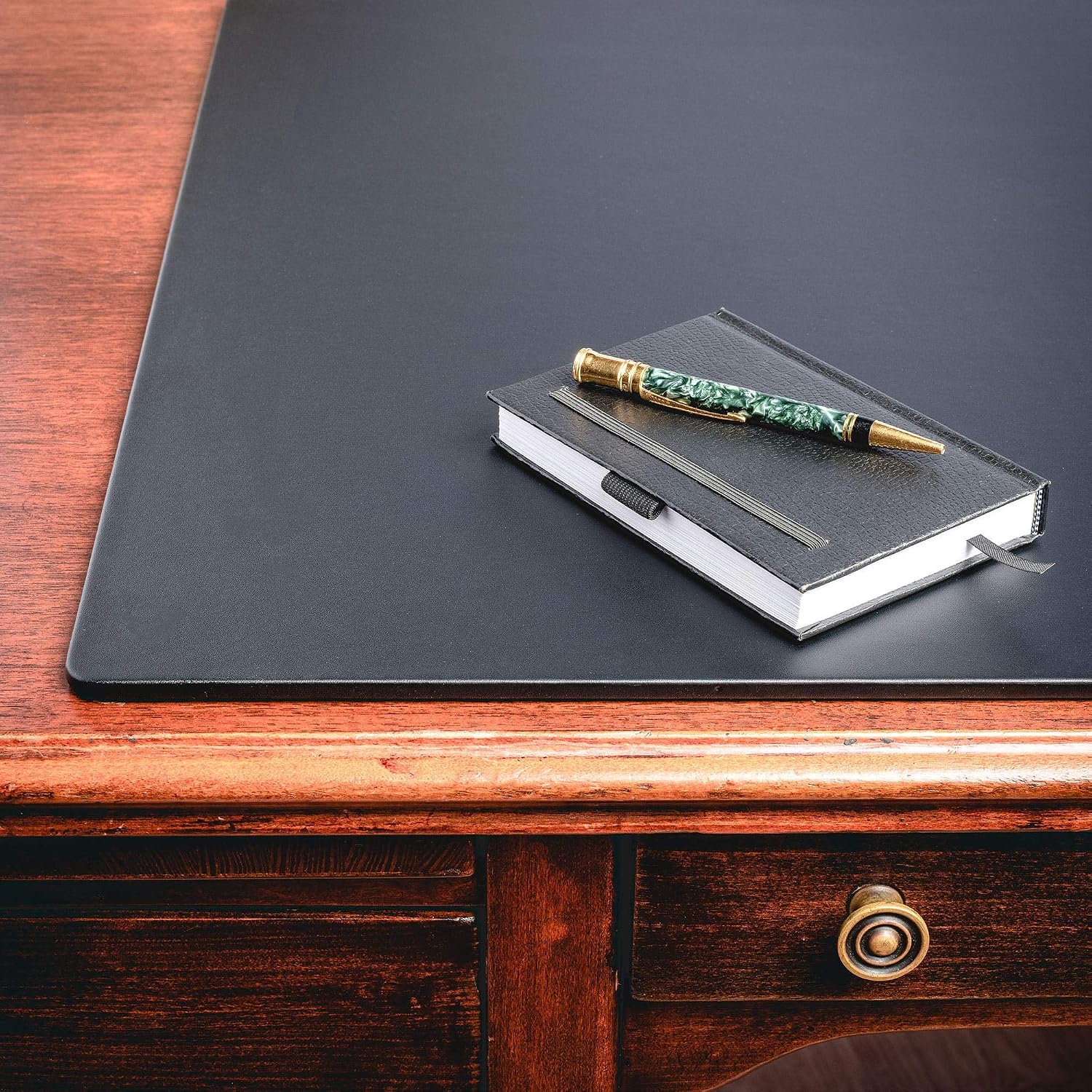 Dacasso Classic Leatherette Mat Desk pad, 24 x 19, Black (P1027)