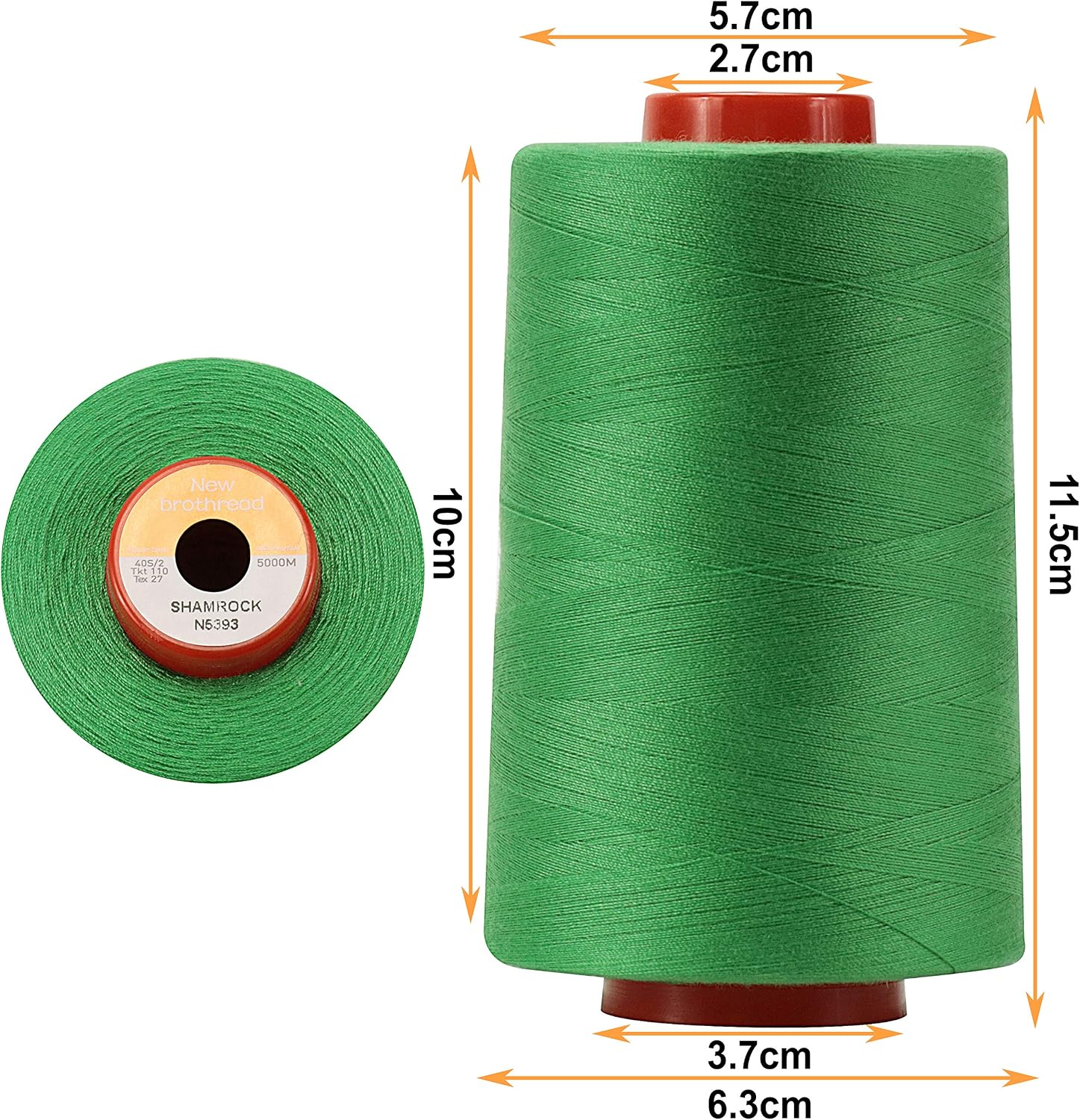New brothread 4 Large Cones All Purpose Polyester Thread -Cream
