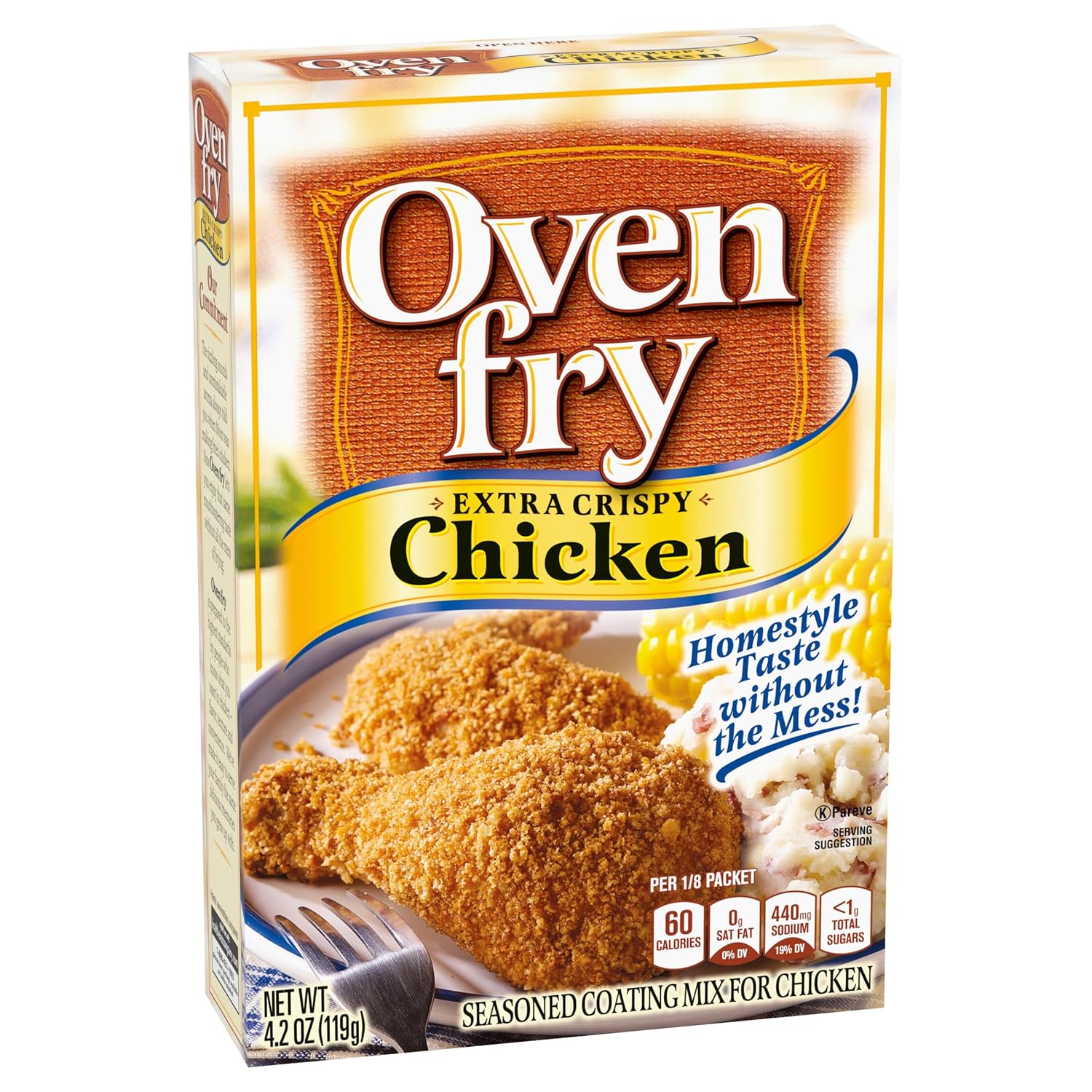 Oven Fry Seasoned Coating Mix, Extra Crispy Chicken, 4.2-Ounce Boxes (Pack of 10)