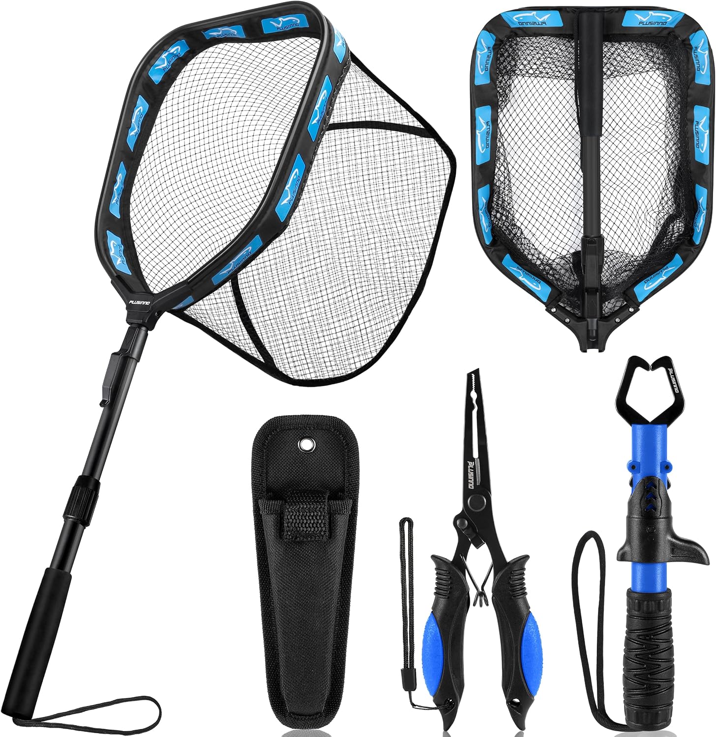 PLUSINNO Floating Fishing Net for Steelhead, Salmon, Fly, Kayak, Catfish, Bass, Trout Fishing