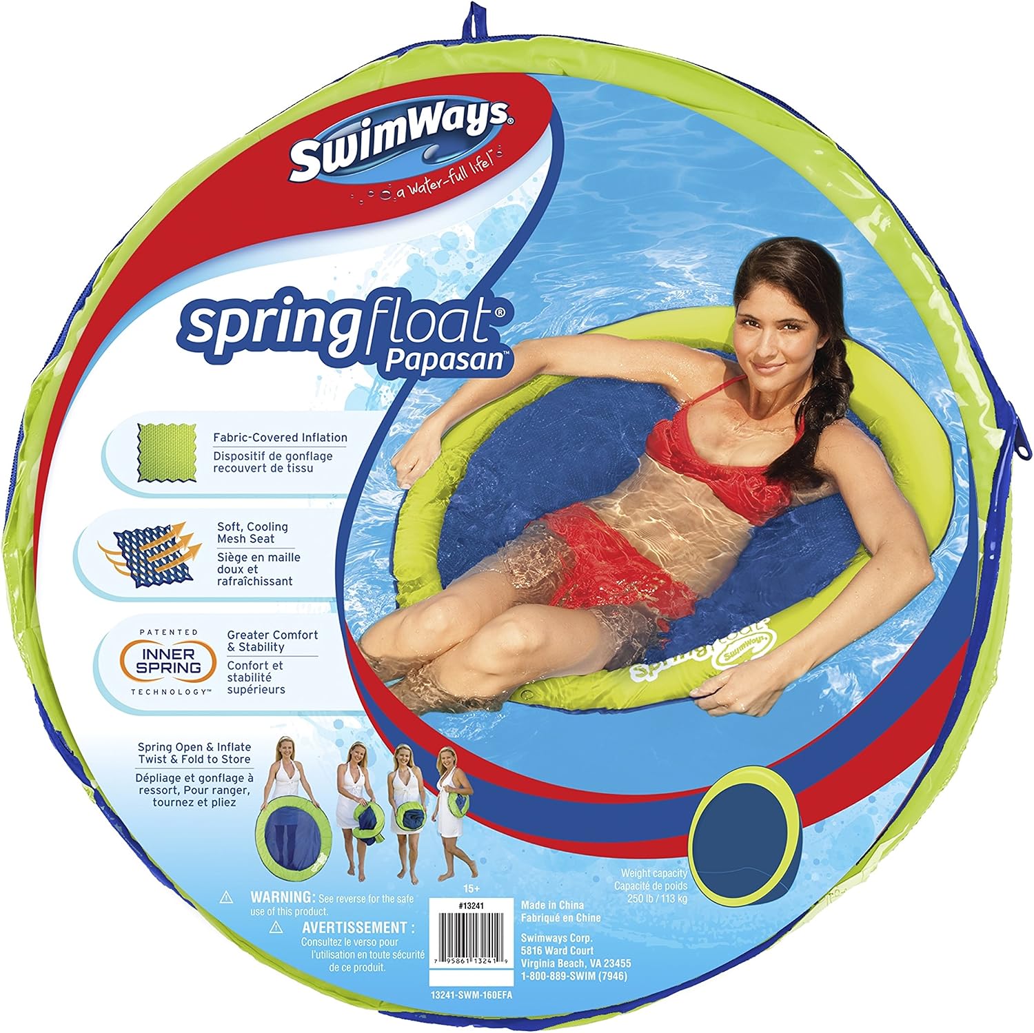 Swimways Spring Float Papasan - Colors May Vary