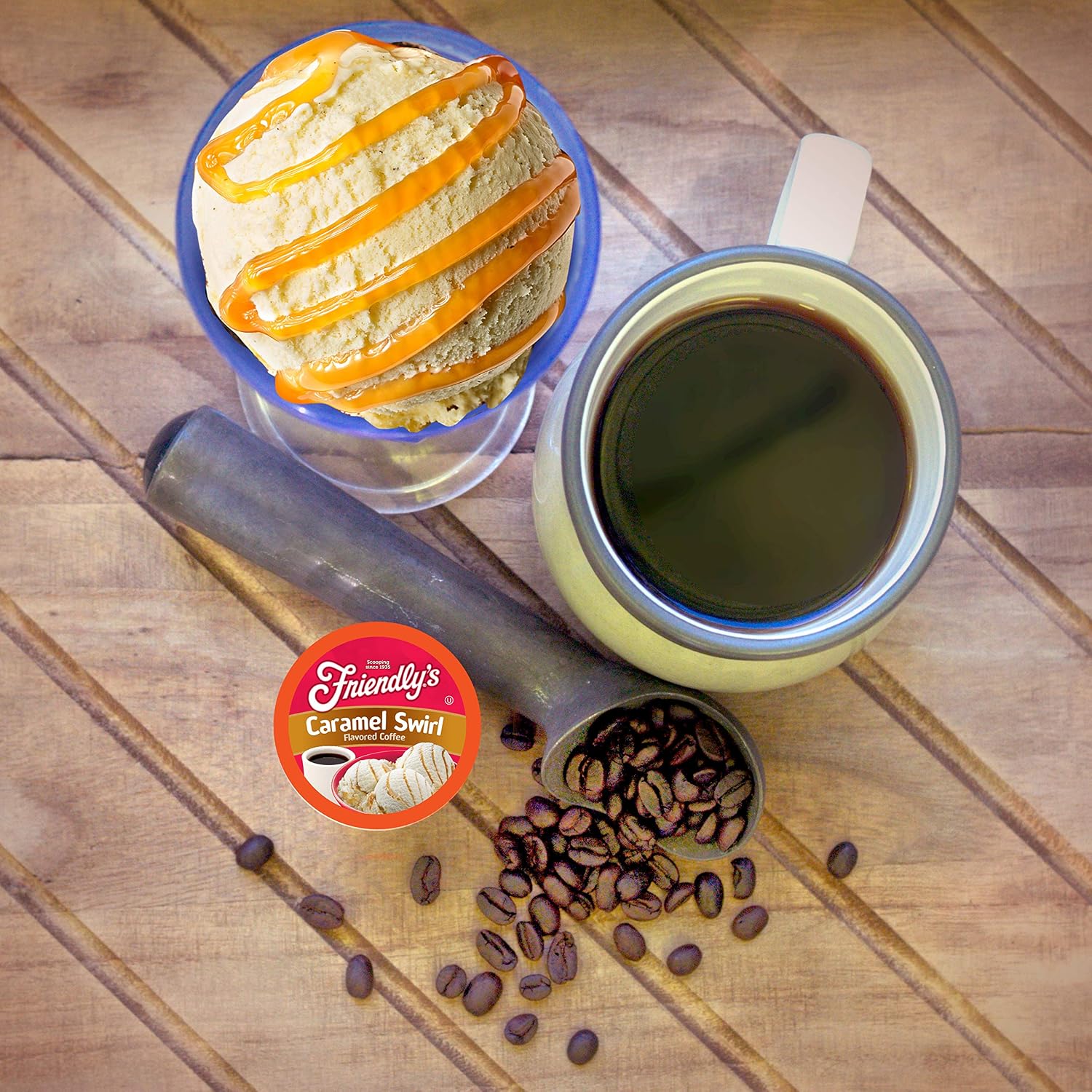Friendly's Chocolate Mint Ice Cream Flavored Coffee Pods for Keurig K Cup Brewers, Mint Chocolate Chip, 40 Count (Pack of 1)